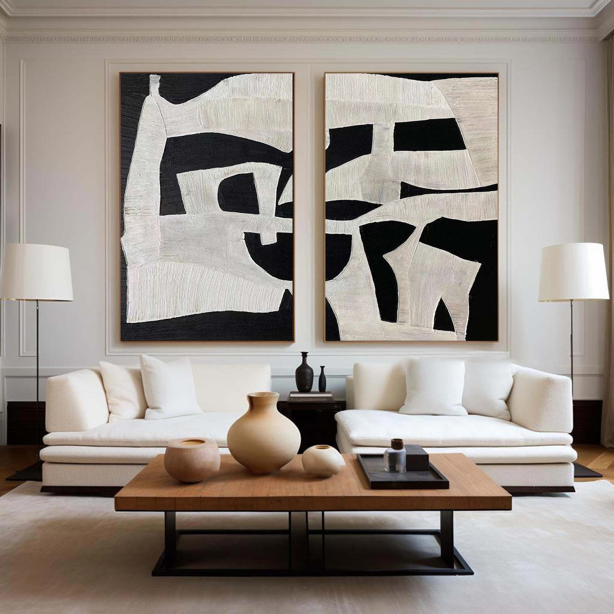 Black & White Abstract Art