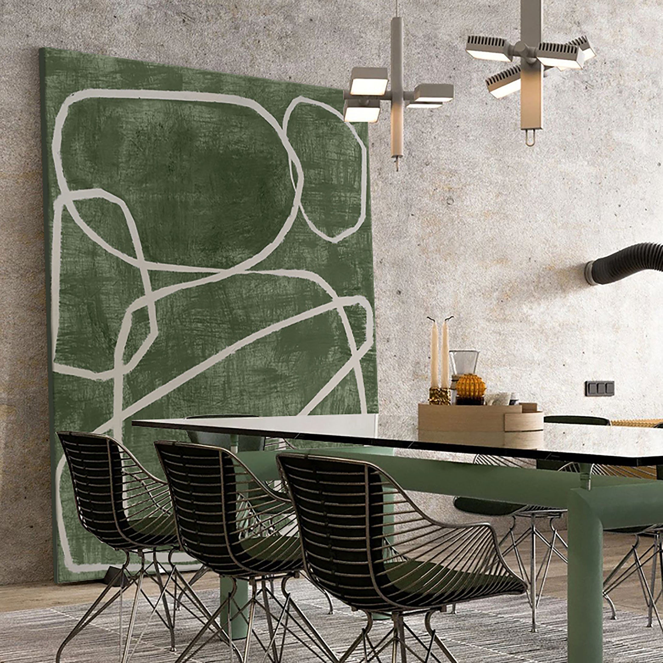 Blue & Green Abstract Painting #AVG 002