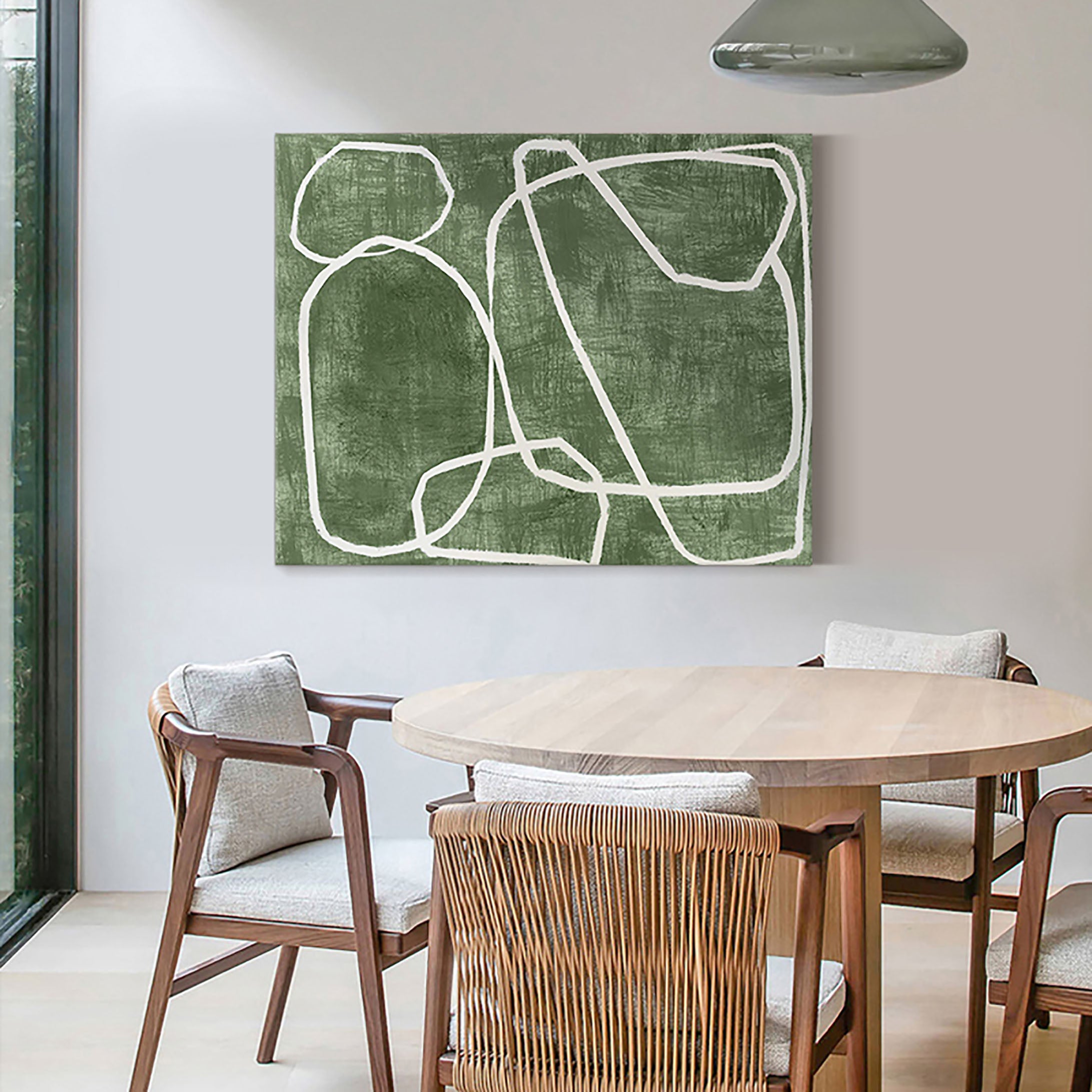 Blue & Green Abstract Painting #AVG 002