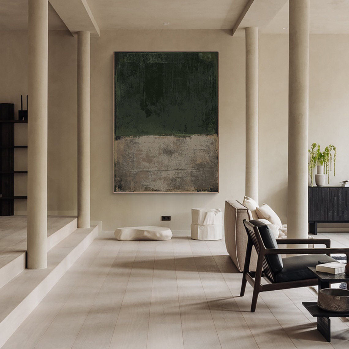 Blue & Green Abstract Painting #CXA 013