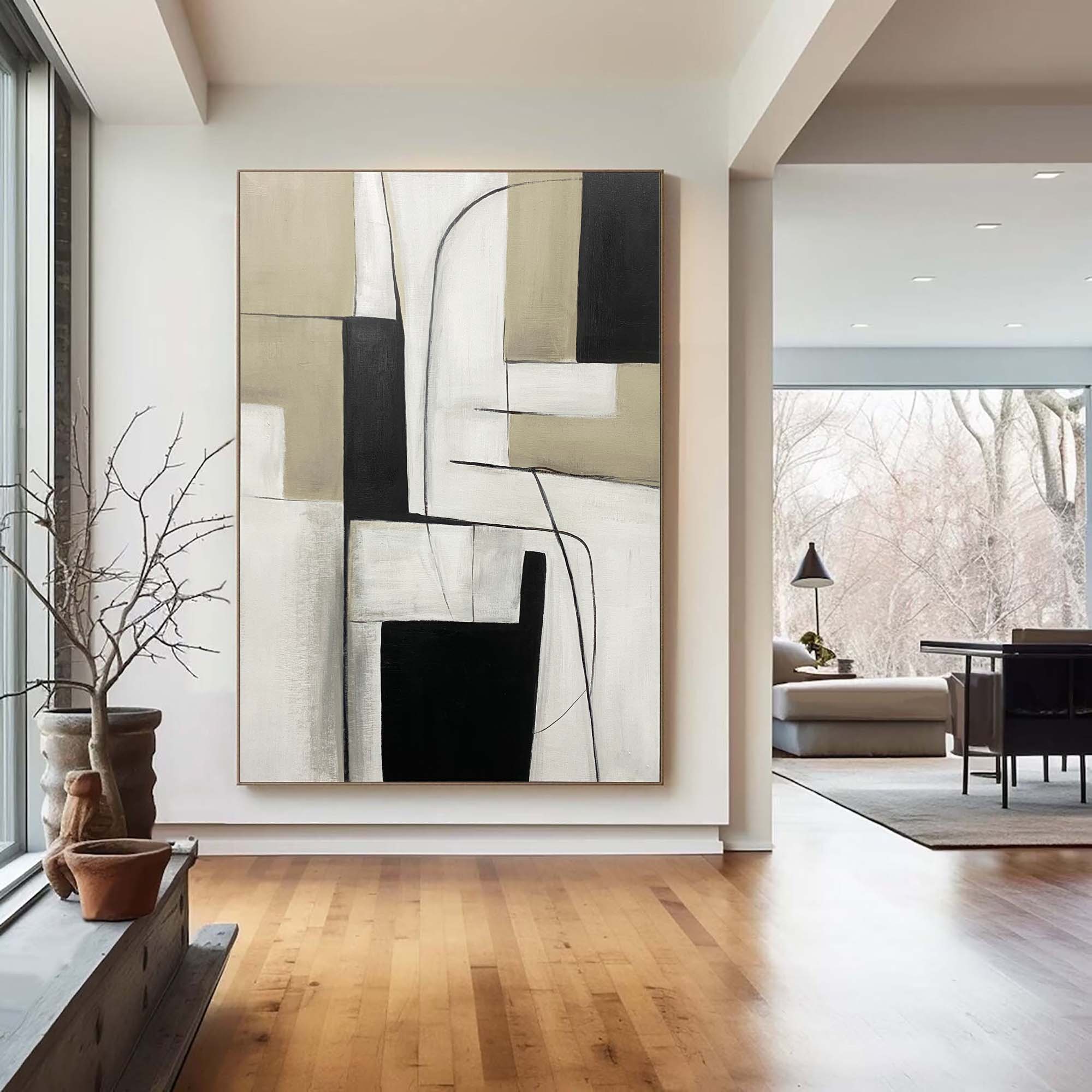 Modern Black and White Wall Art For Home Decor #BWA 005