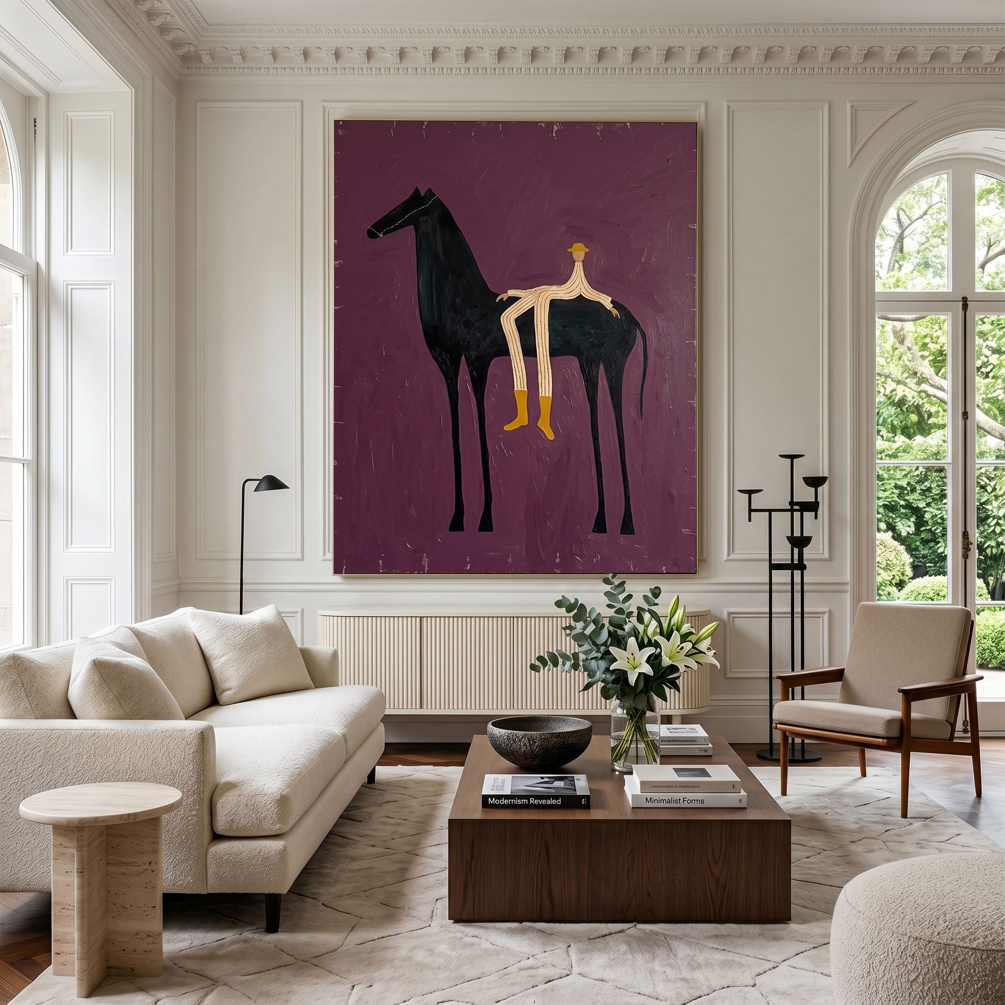Large Cowboy Horse Wall Art Contemporary Western Figurative Painting