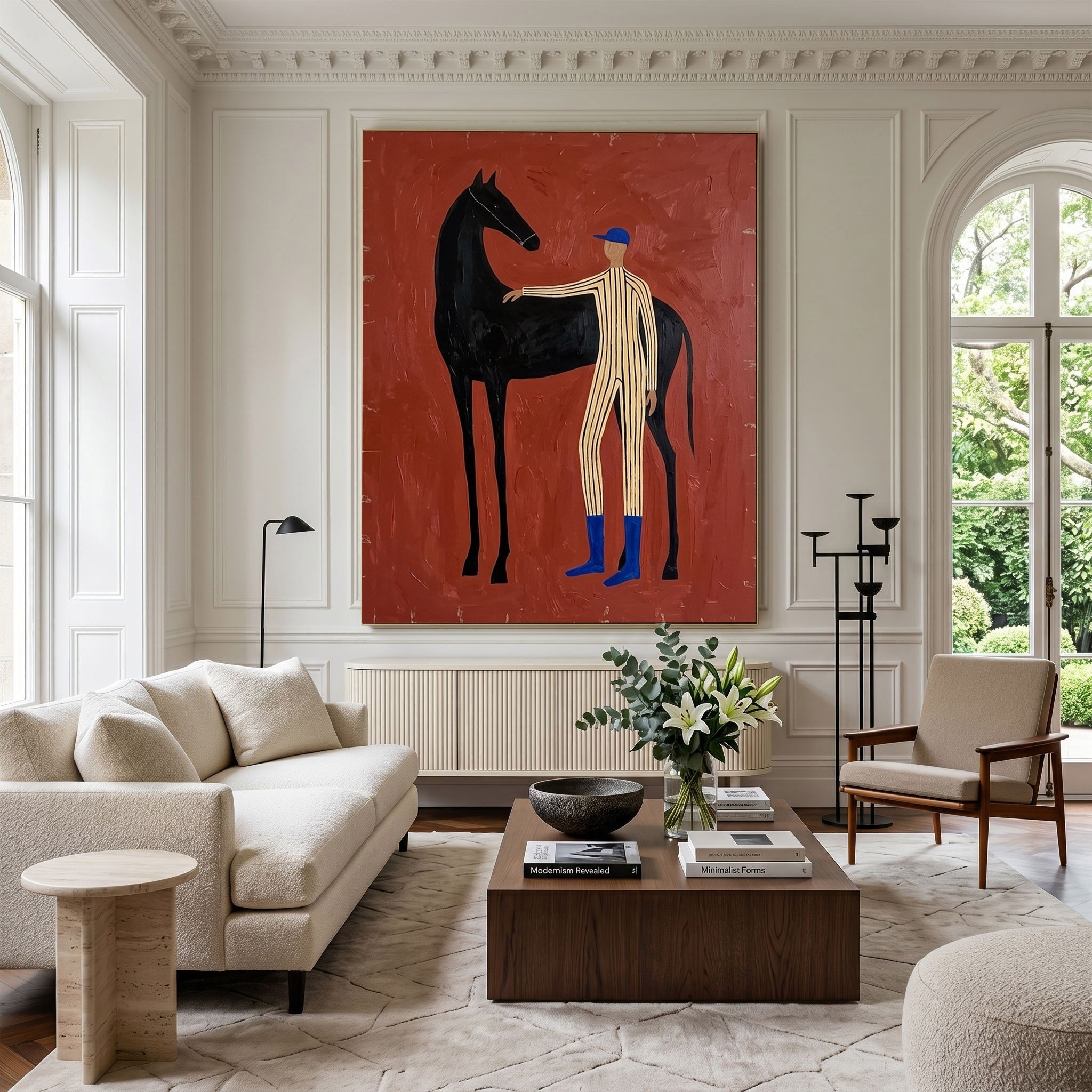 Large Cowboy Horse Wall Art Contemporary Western Figurative Painting