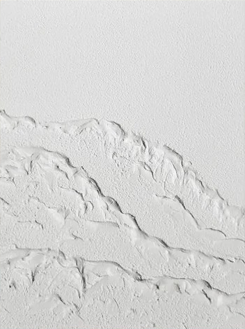 Glacial White Peaks: 3D Mountain Range Set Of 2 Wall Art #BGA 132