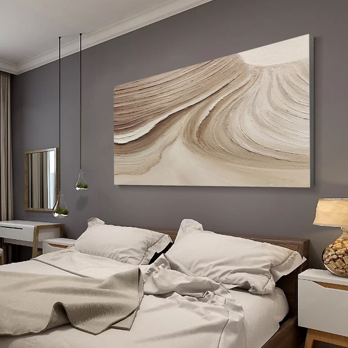 Beige Relief Art, Modern Textured Canvas, Minimalist Design #BGA 101