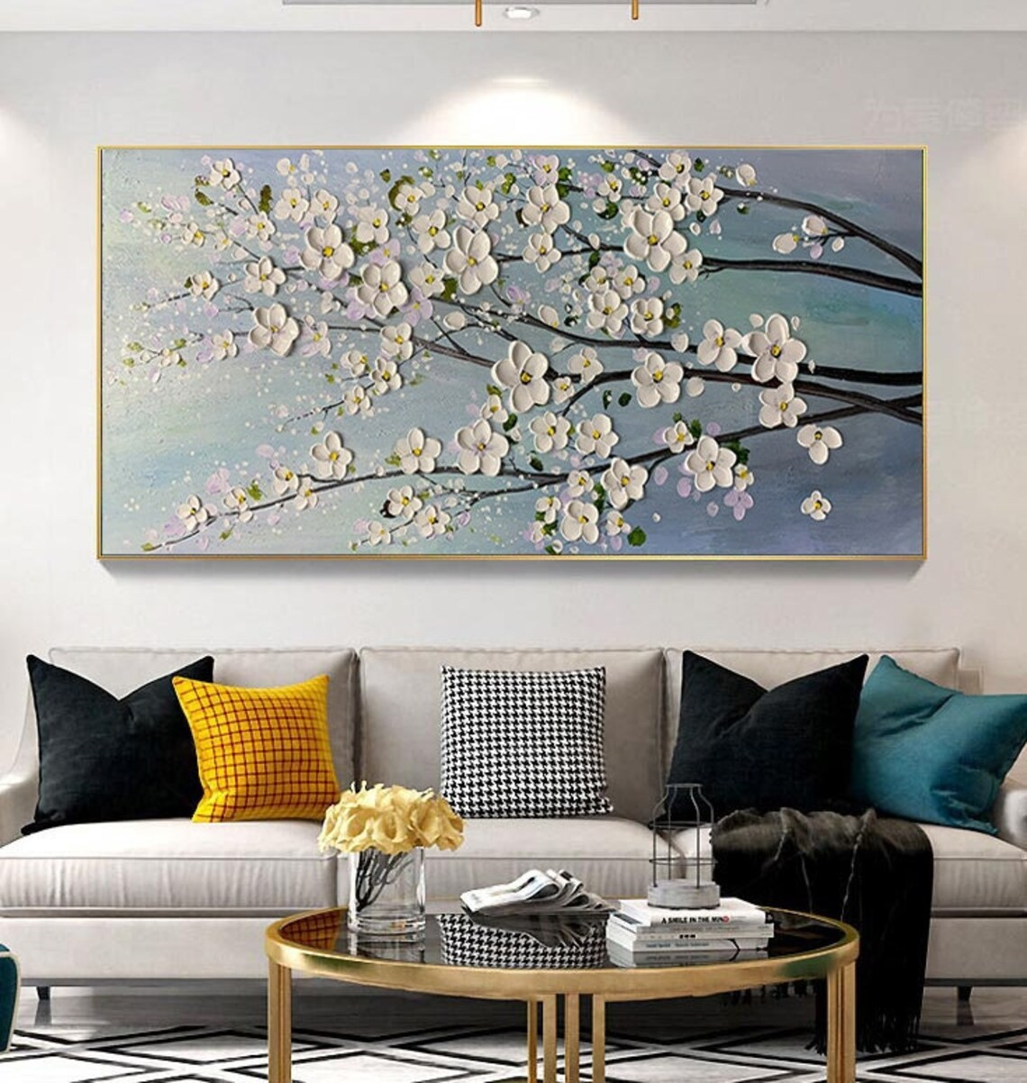 Spring Blossom Textured Wall Art #BGA 027