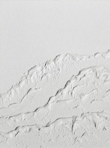 Glacial White Peaks: 3D Mountain Range Set Of 2 Wall Art #BGA 132