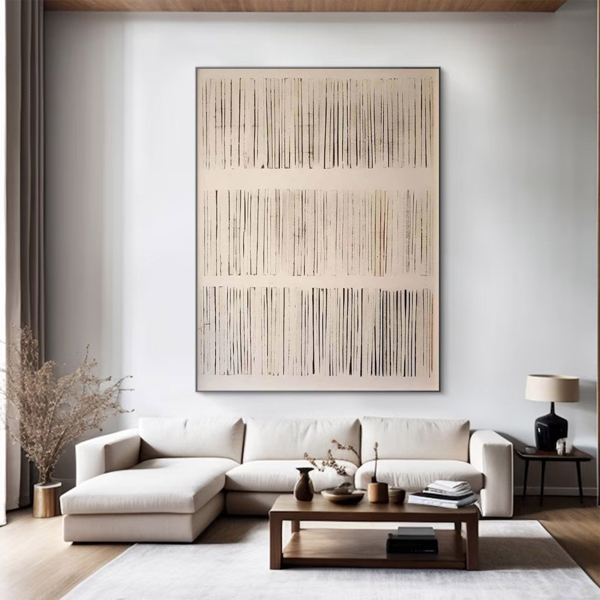 Large Abstract Line Art Painting | ArtvistaGallery #WG 103