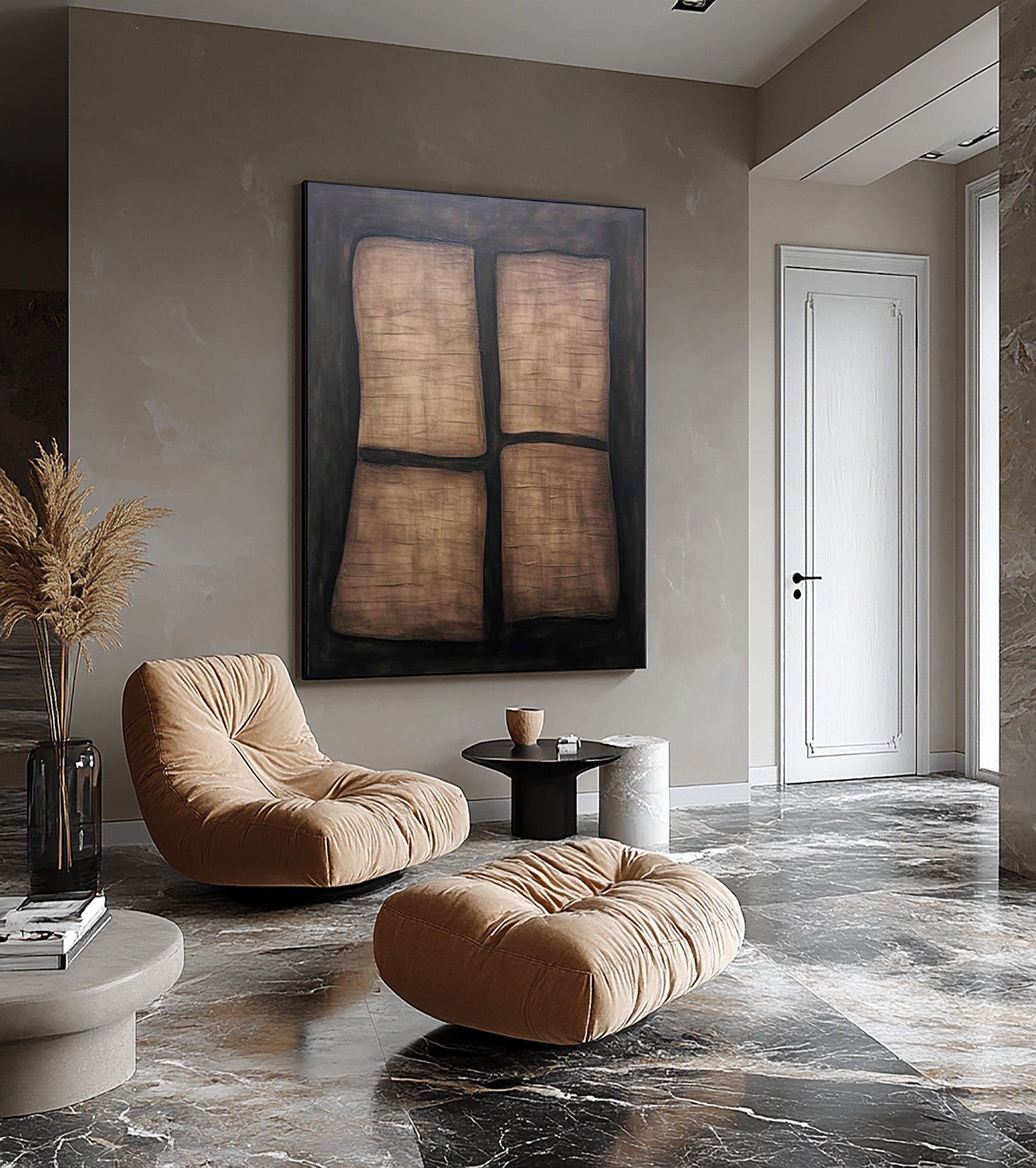 Modern Abstract Wall Art | Original Handmade Paintings #BBA 052