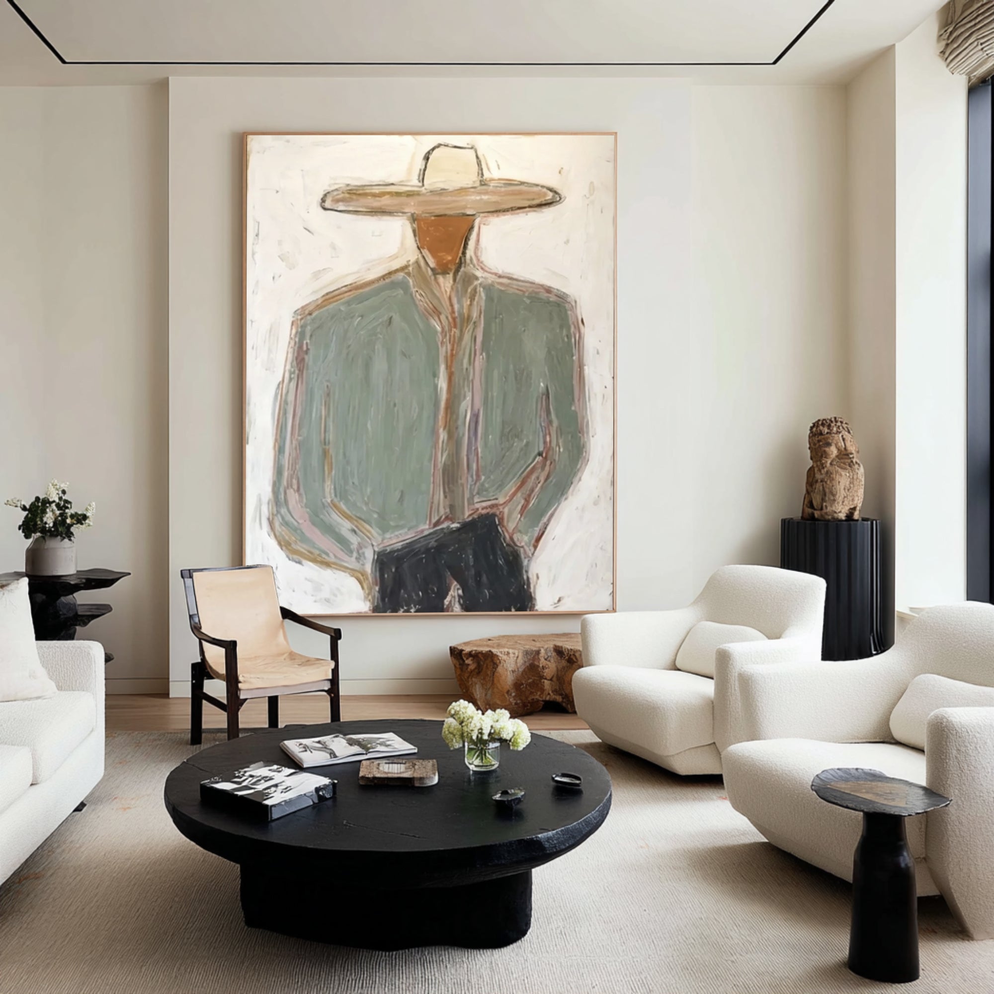 Oversized Modern Cowboy Canvas Art Contemporary Western Painting