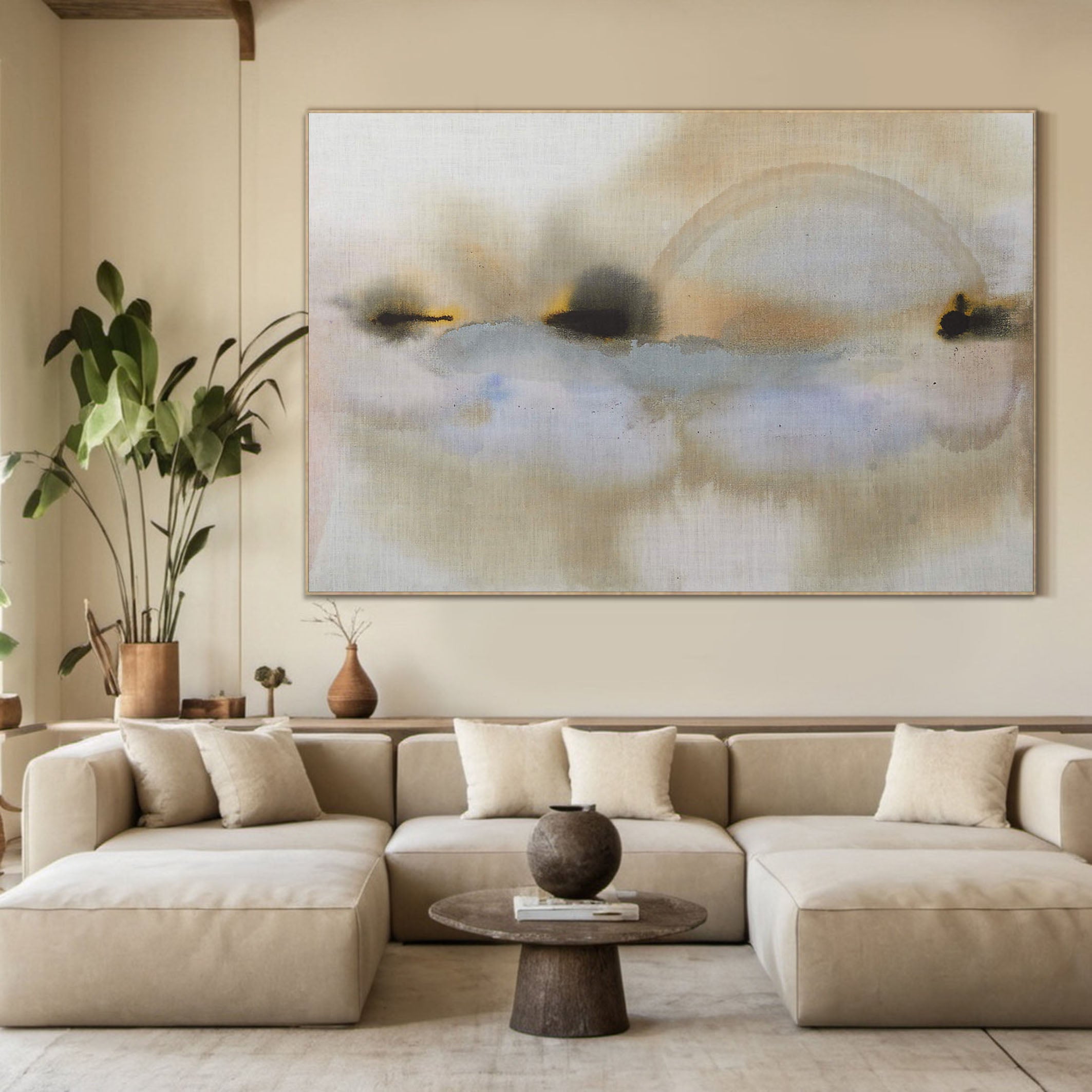 Soft Blended Landscape Abstraction, Modern Wall Art #BGA 056