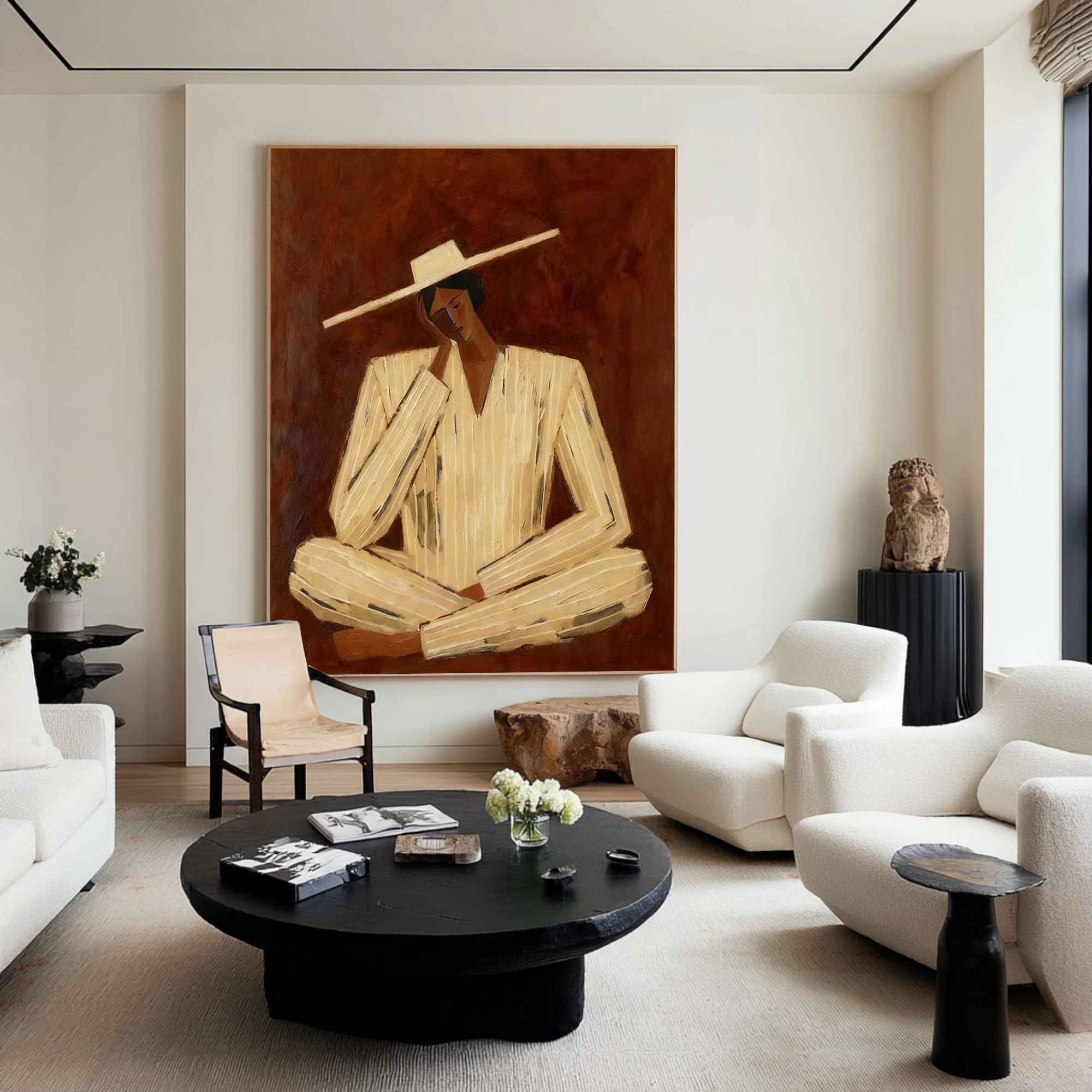 Large Contemporary Figurative Wall Art Modern Portrait Canvas Painting