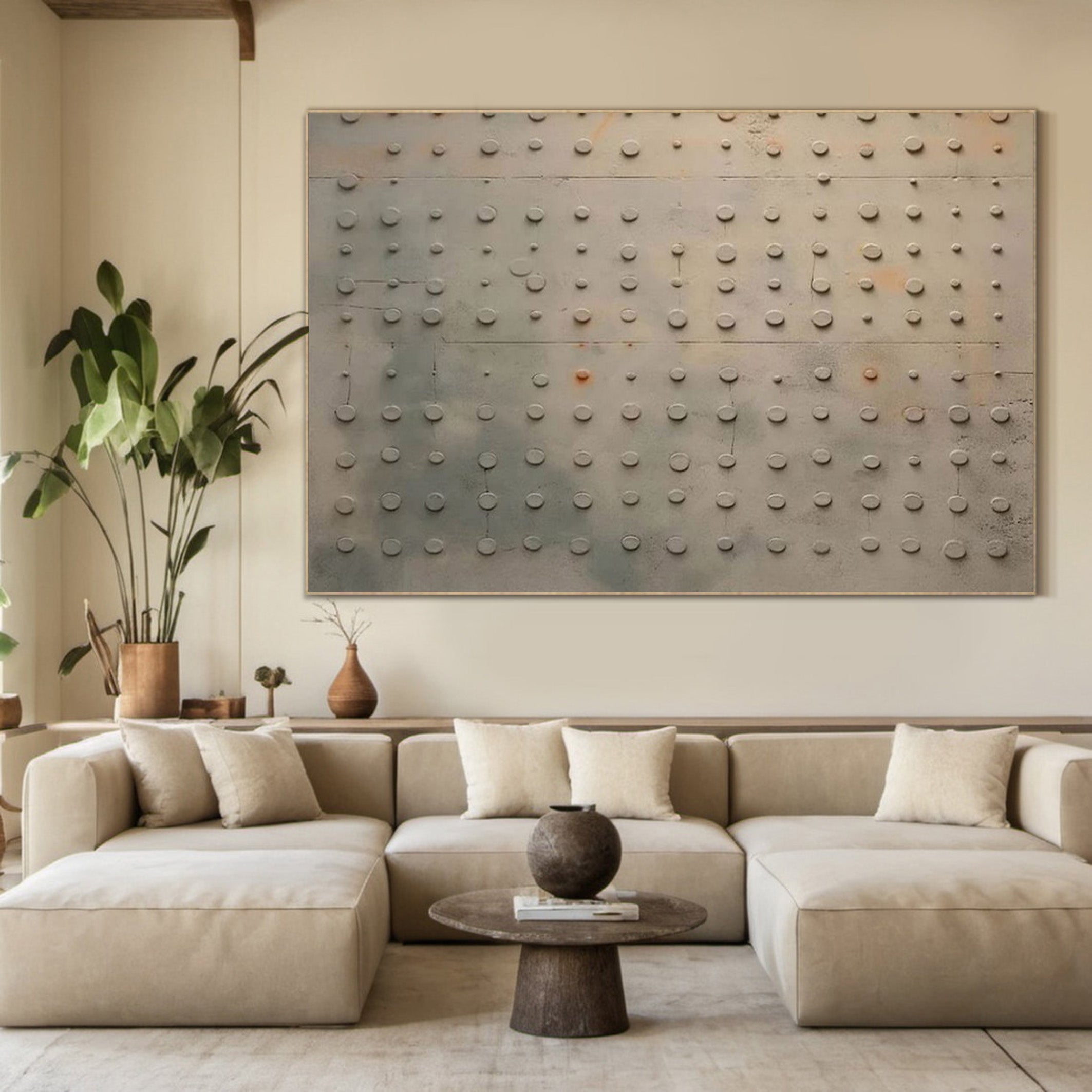 Abstract Textured Painting, Subtle Industrial Detail #BGA 150