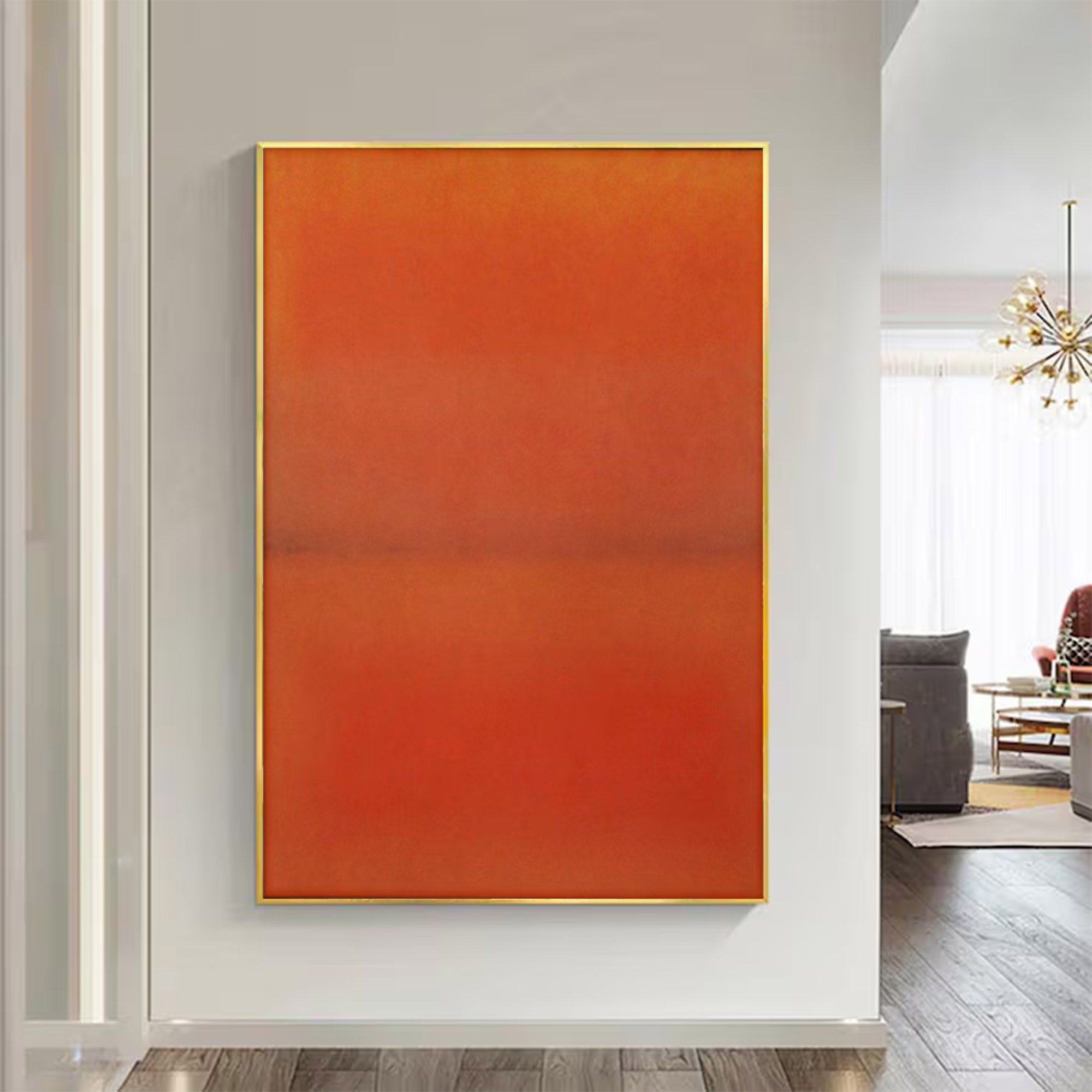 Modern Large Abstract Orange Red | ArtvistaGallery #WG 104
