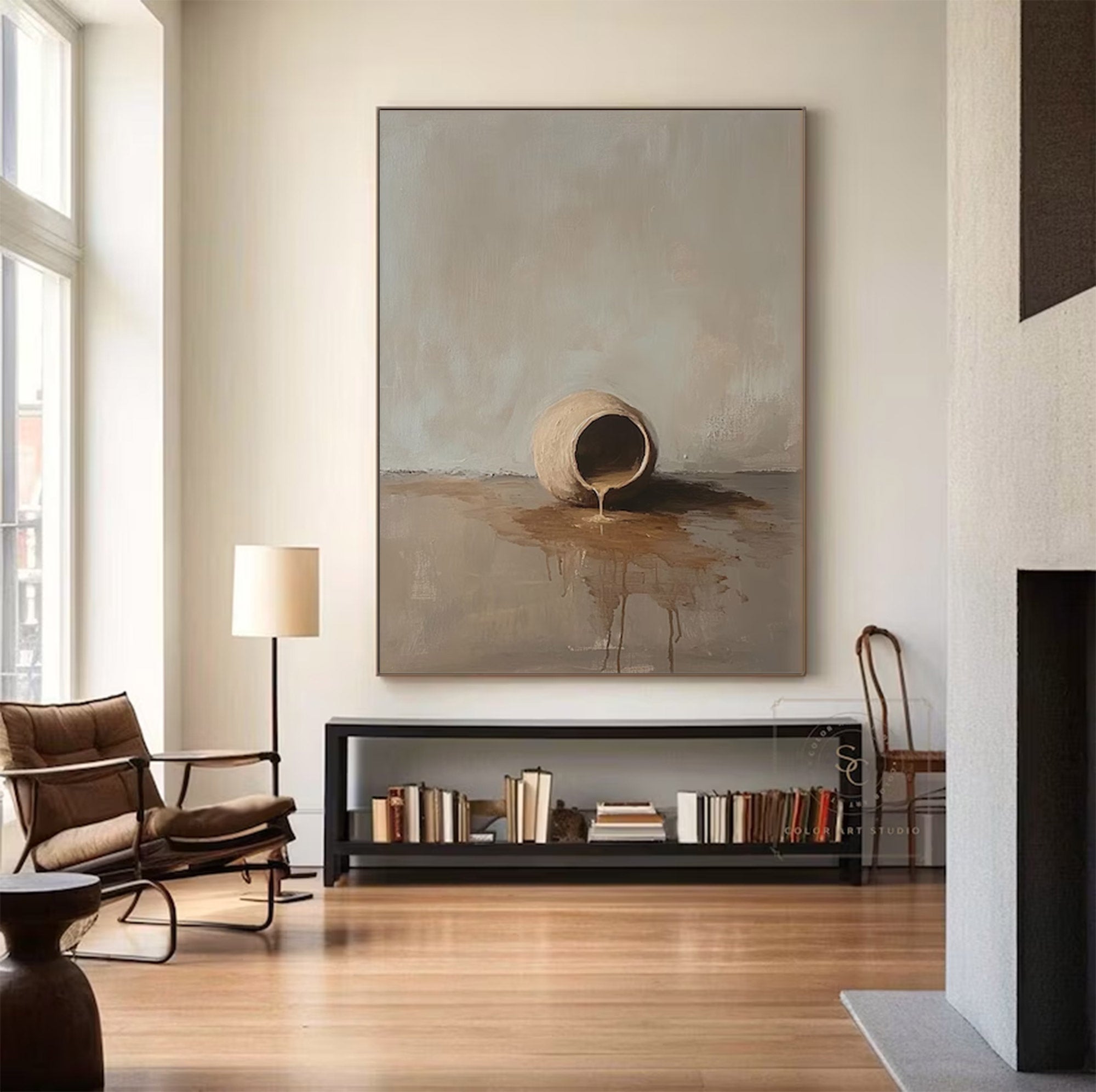 Large Modern Earth-Toned Wall Art | ArtvistaGallery  #WGA 011