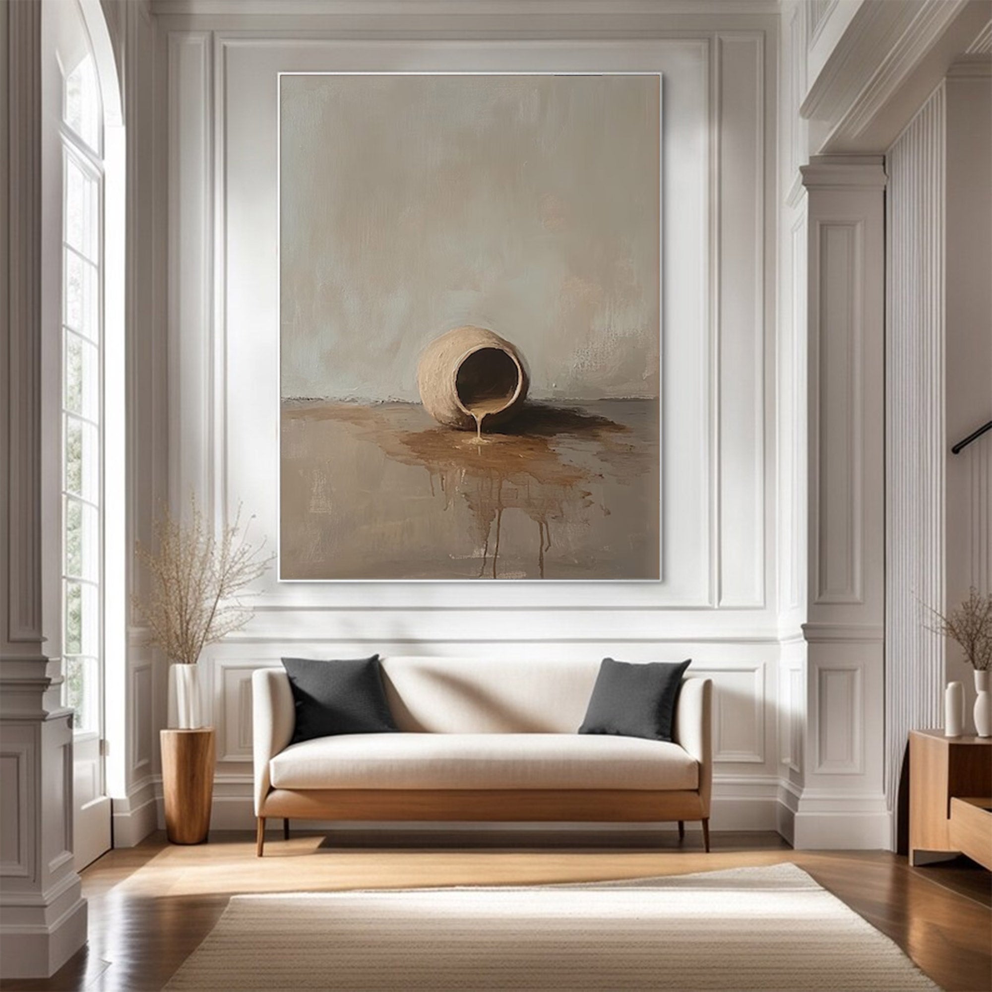 Large Modern Earth-Toned Wall Art | ArtvistaGallery  #WGA 011