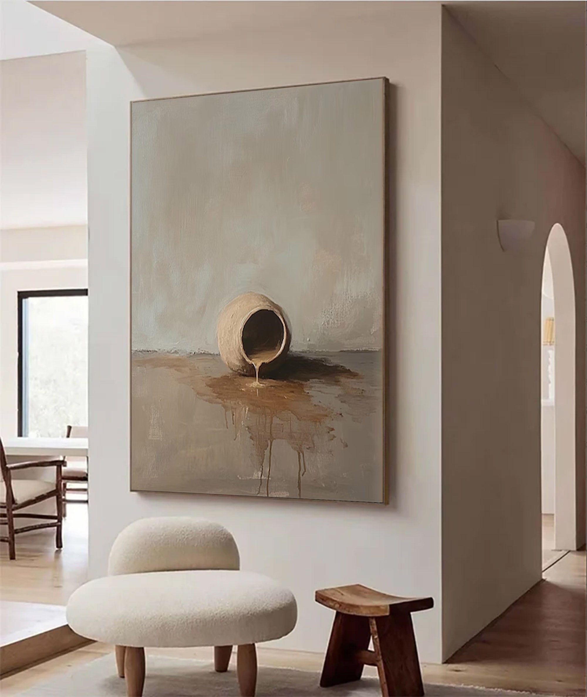 Large Modern Earth-Toned Wall Art | ArtvistaGallery  #WGA 011