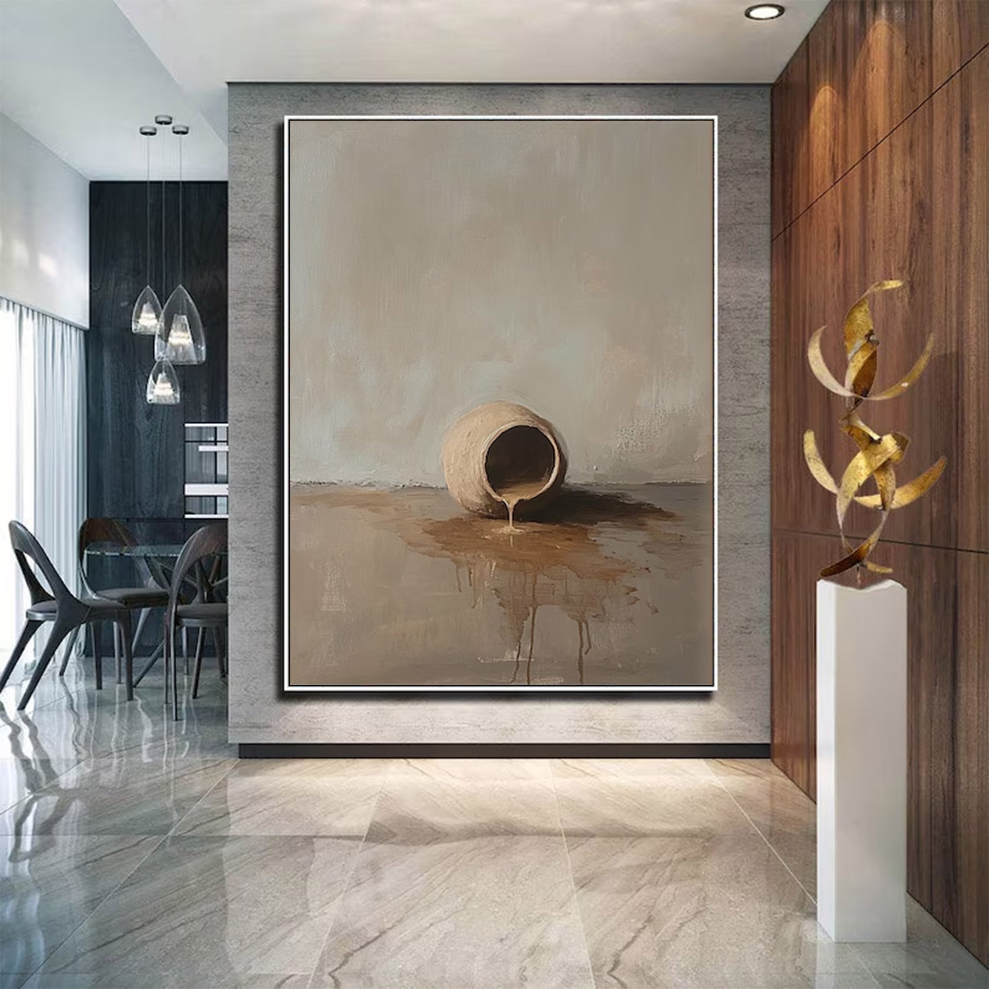 Large Modern Earth-Toned Wall Art | ArtvistaGallery  #WGA 011