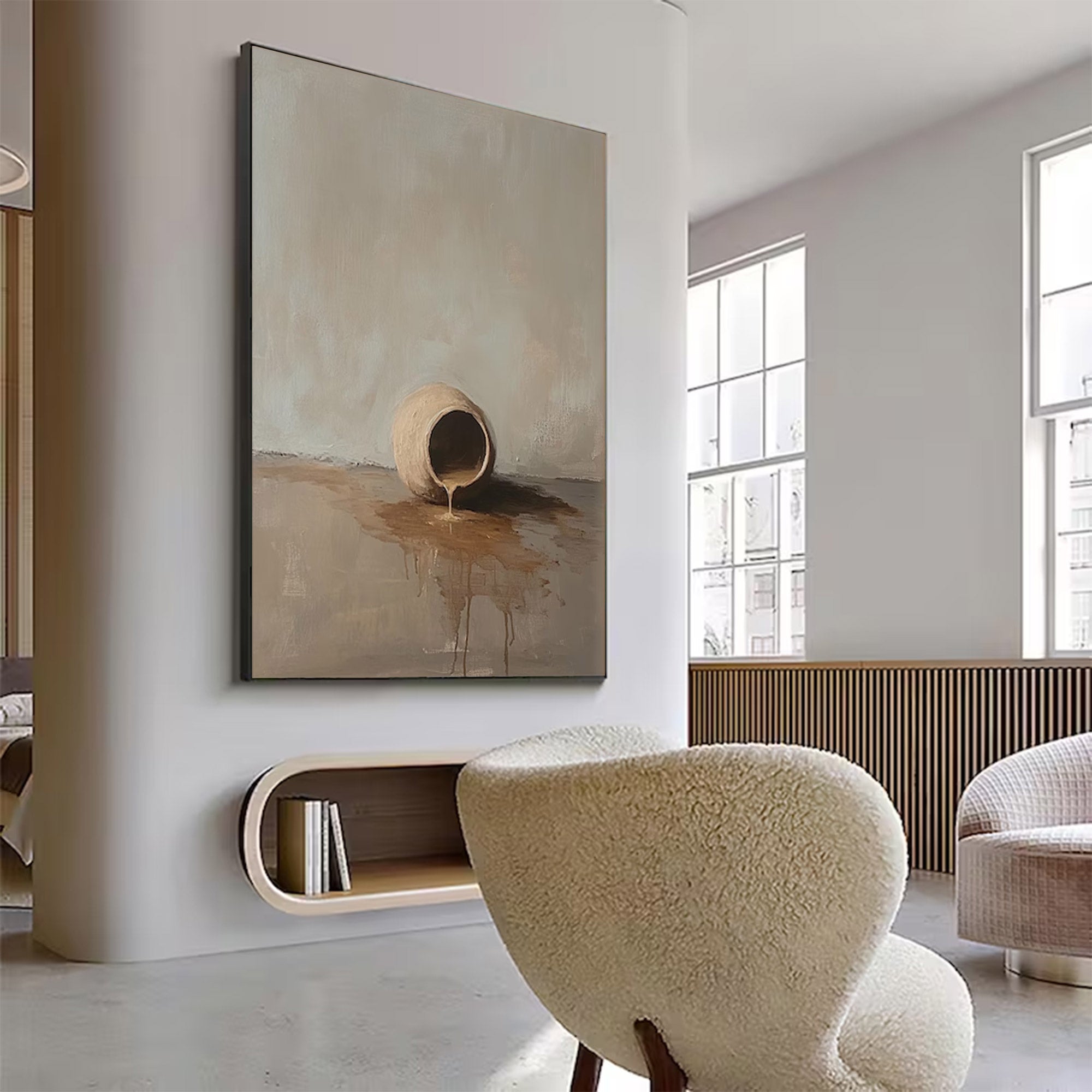 Large Modern Earth-Toned Wall Art | ArtvistaGallery  #WGA 011