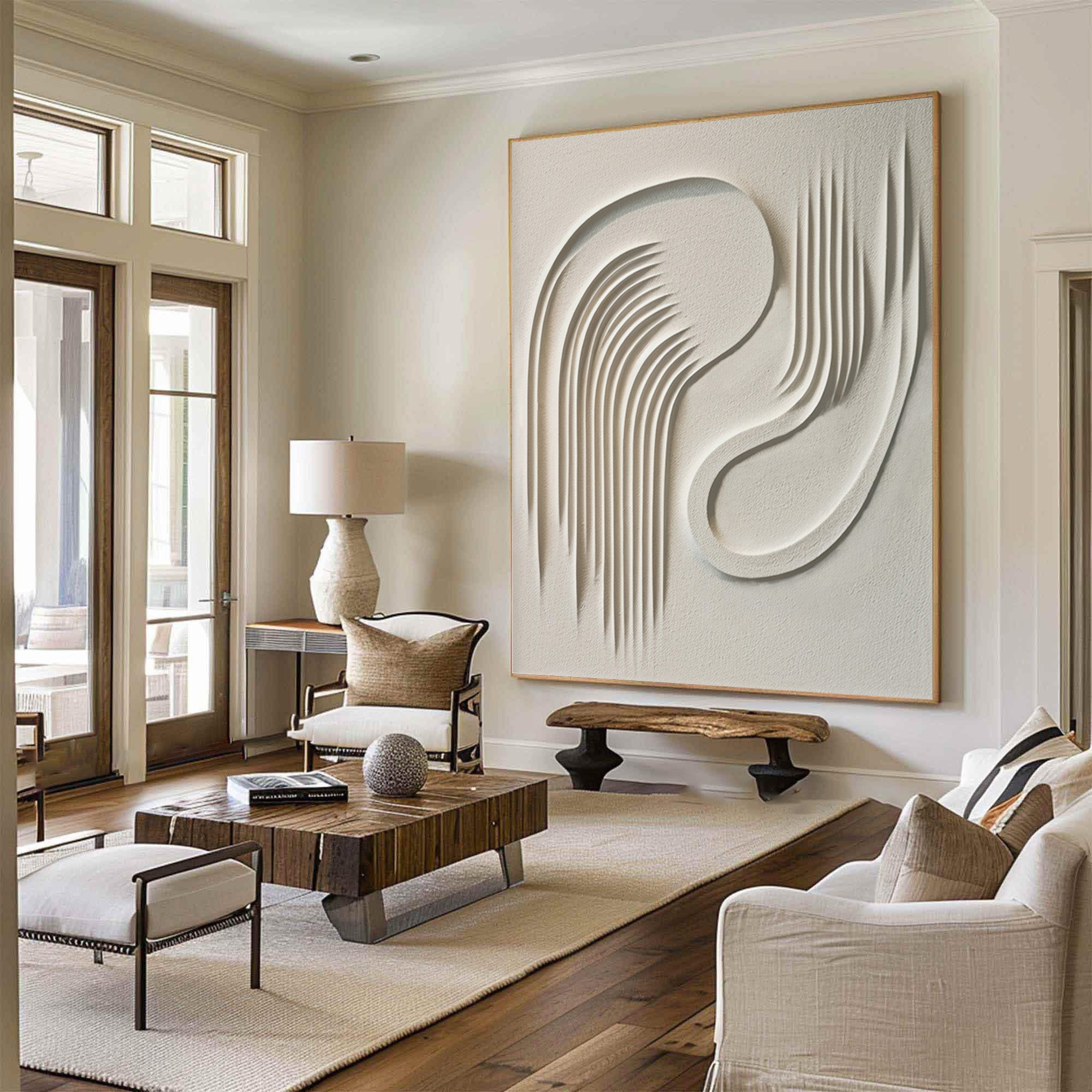 Abstract 3D Wall Art | Modern Plaster Relief Painting #WG 093