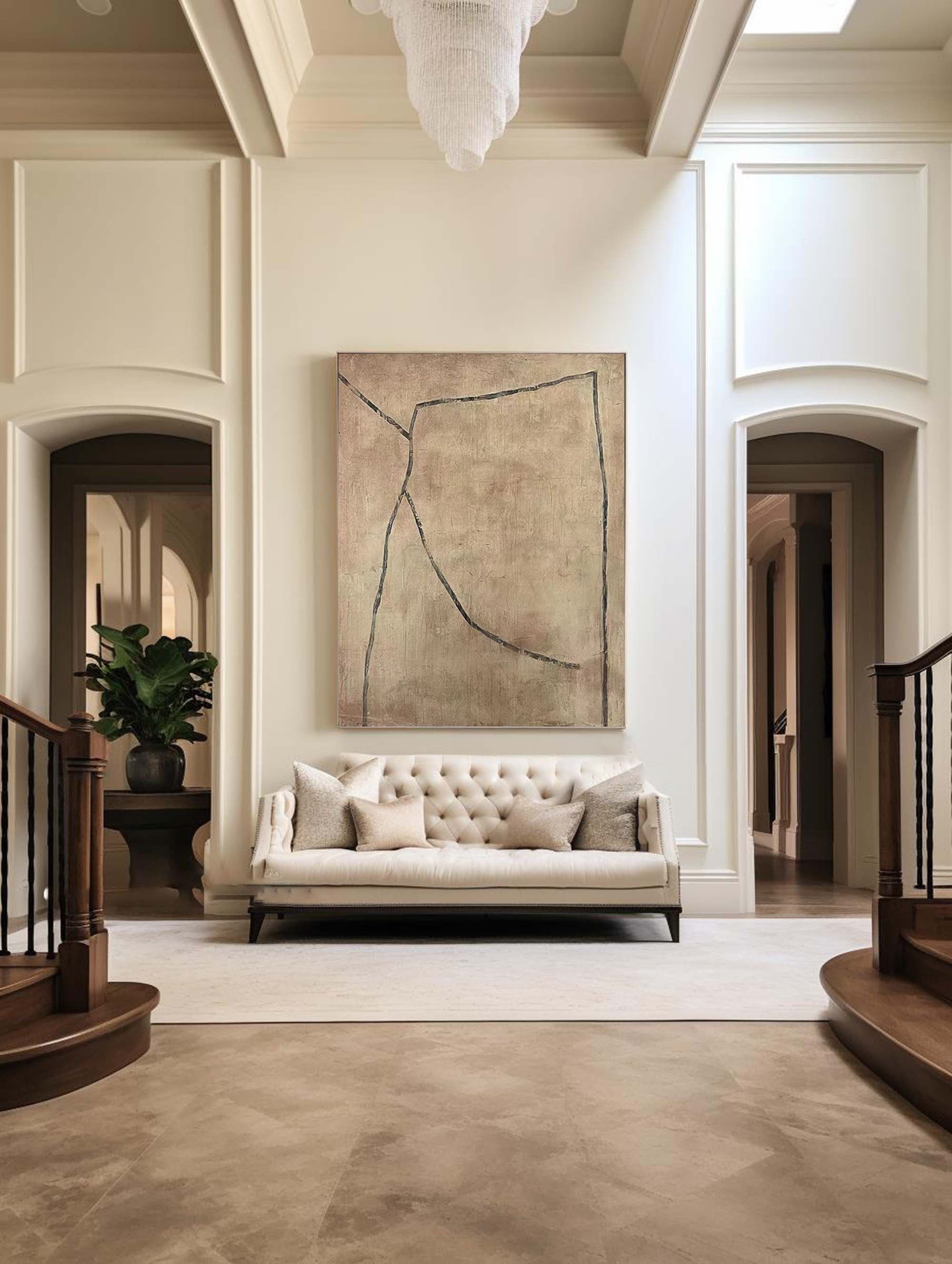 Modern Abstract Large Tonal Art #LLA 018