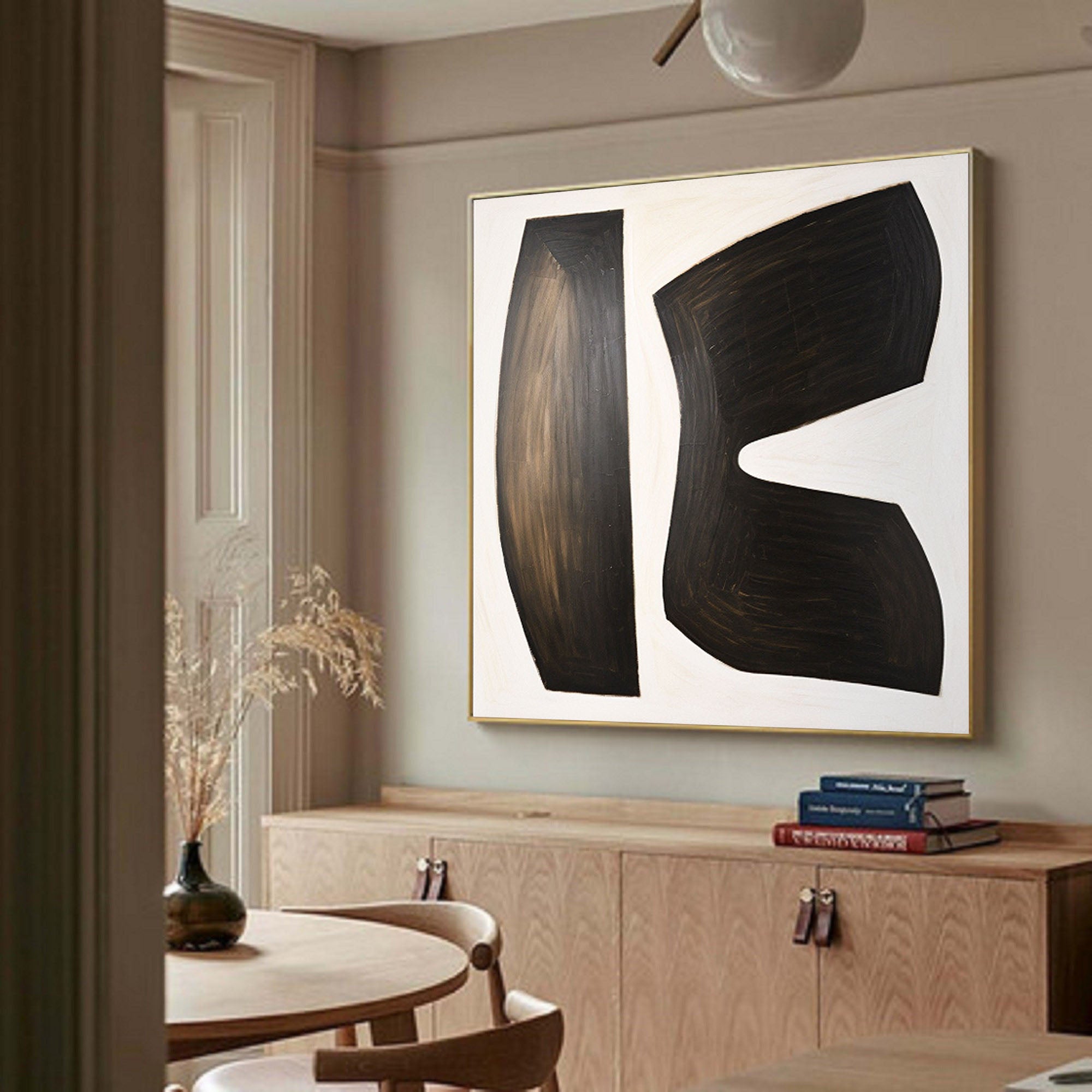 Black and White Abstract Wall Art for Modern Homes #BWA 003