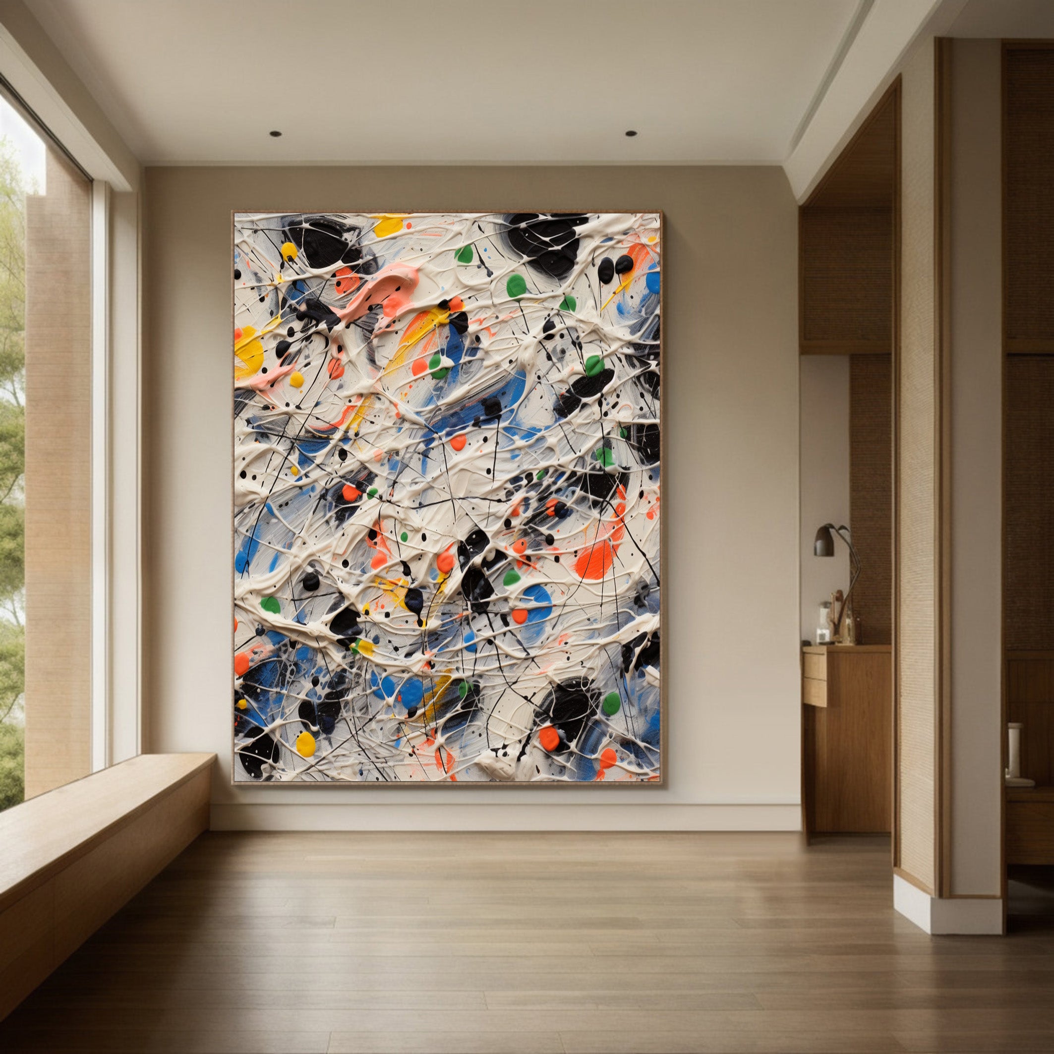 Abstract Splatter Wall Art, High-Energy Modern Canvas #BGA 161