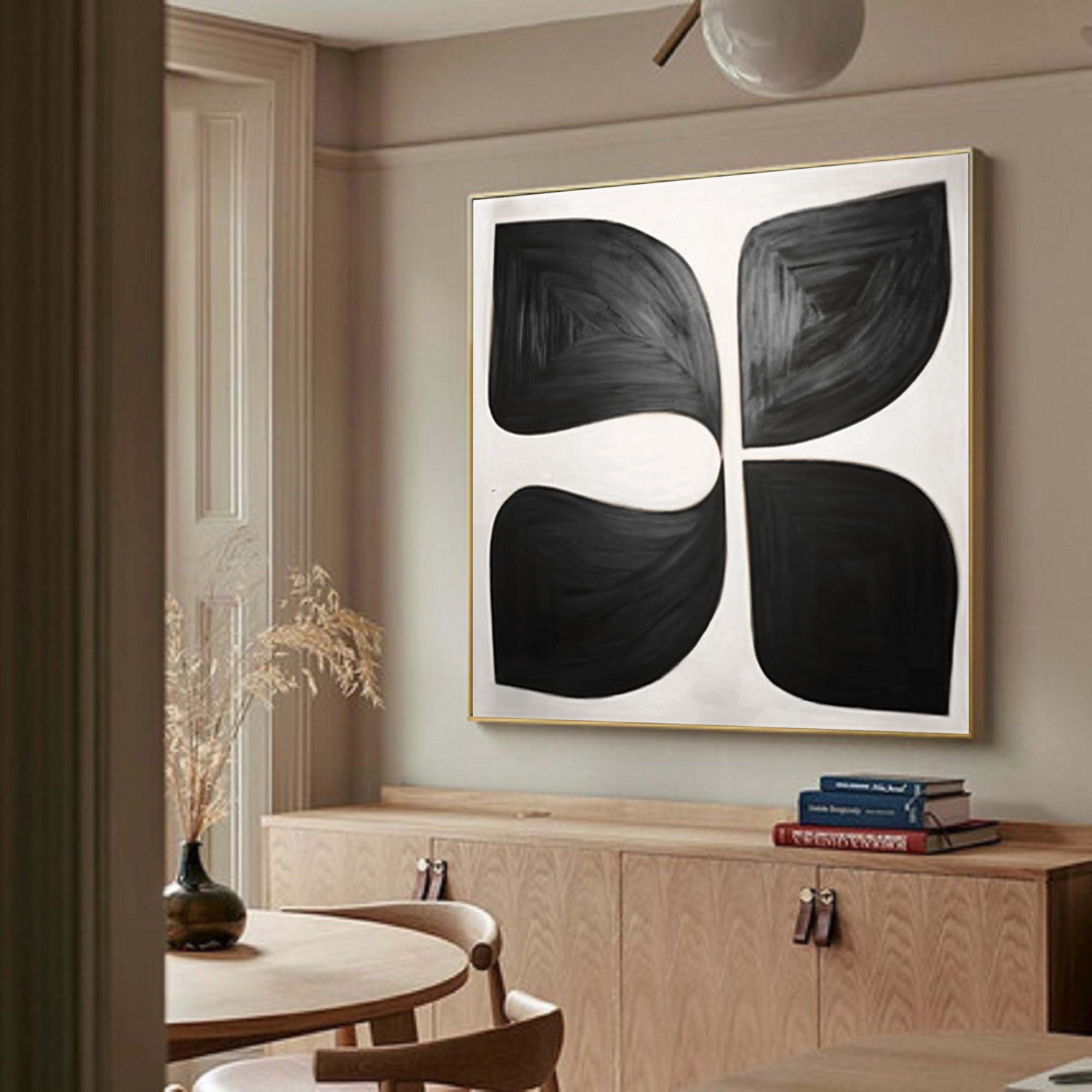 Black and White Abstract Wall Art for Modern Homes #BWA 002