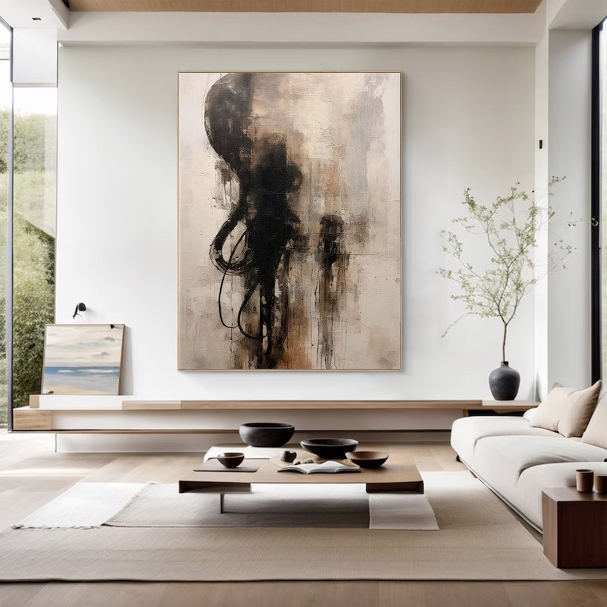 Large Modern Moody Abstract Art | ArtvistaGallery  #WGA 012