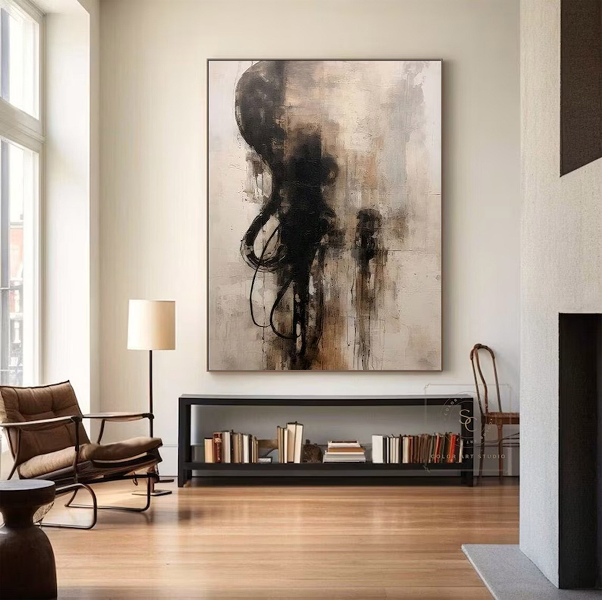 Large Modern Moody Abstract Art | ArtvistaGallery  #WGA 012
