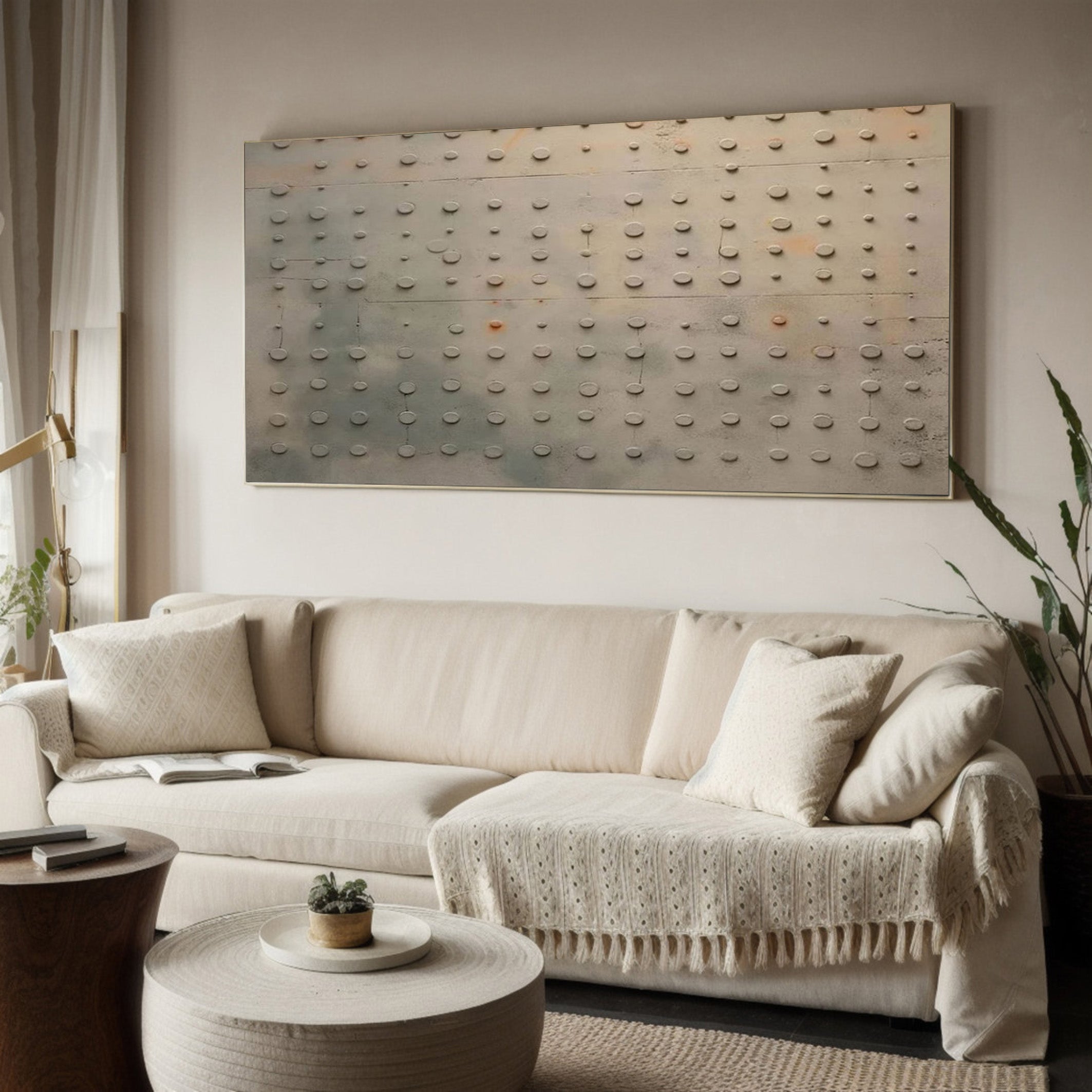 Abstract Textured Painting, Subtle Industrial Detail #BGA 150