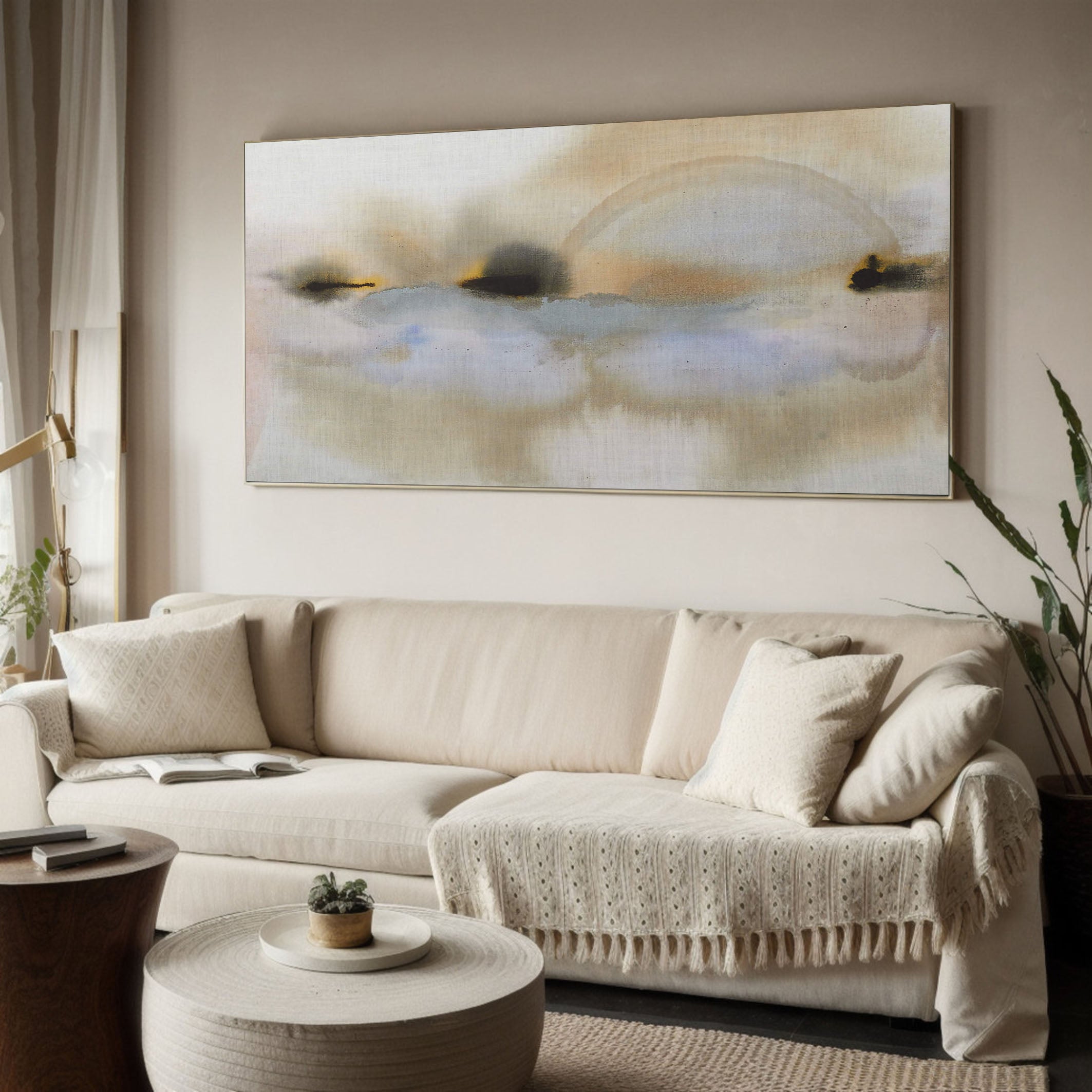 Soft Blended Landscape Abstraction, Modern Wall Art #BGA 056
