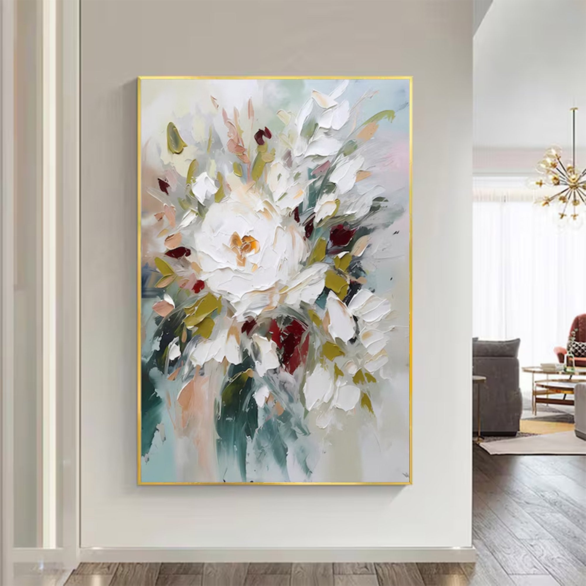 Abstract Large Floral Impasto Art | ArtvistaGallery #WG 105