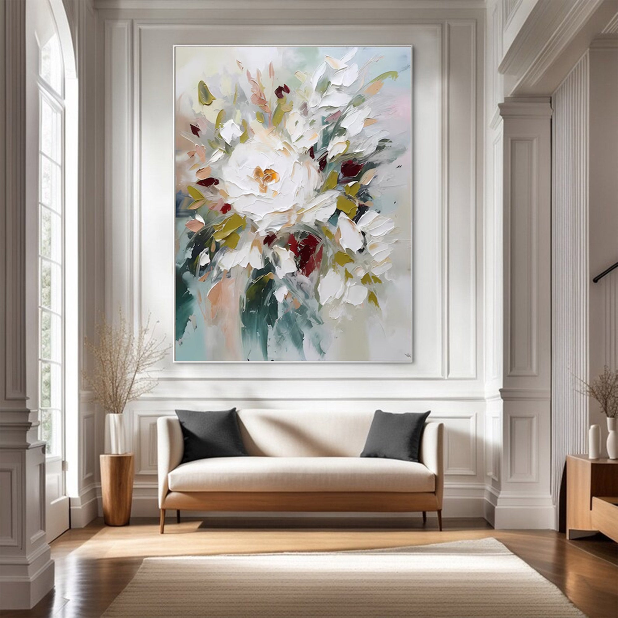 Abstract Large Floral Impasto Art | ArtvistaGallery #WG 105