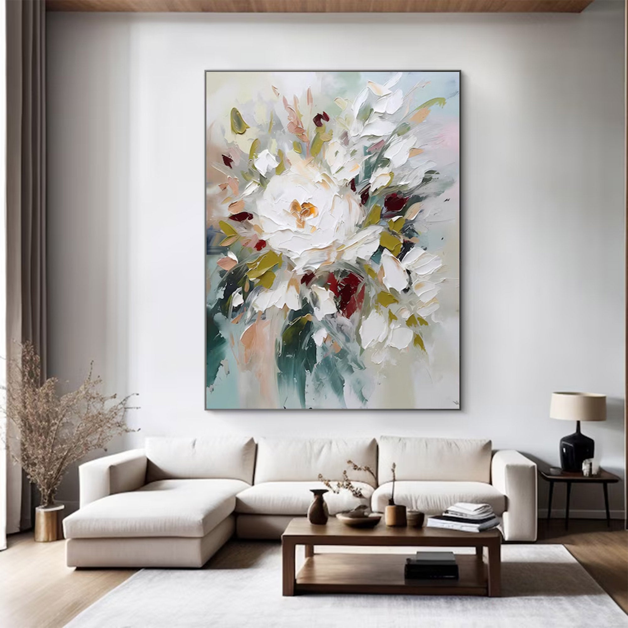 Abstract Large Floral Impasto Art | ArtvistaGallery #WG 105