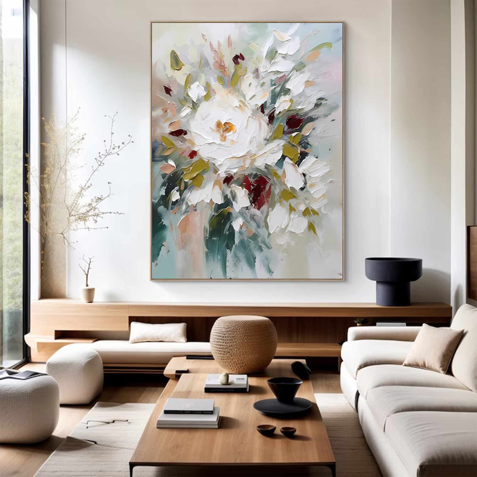 Abstract Large Floral Impasto Art | ArtvistaGallery #WG 105