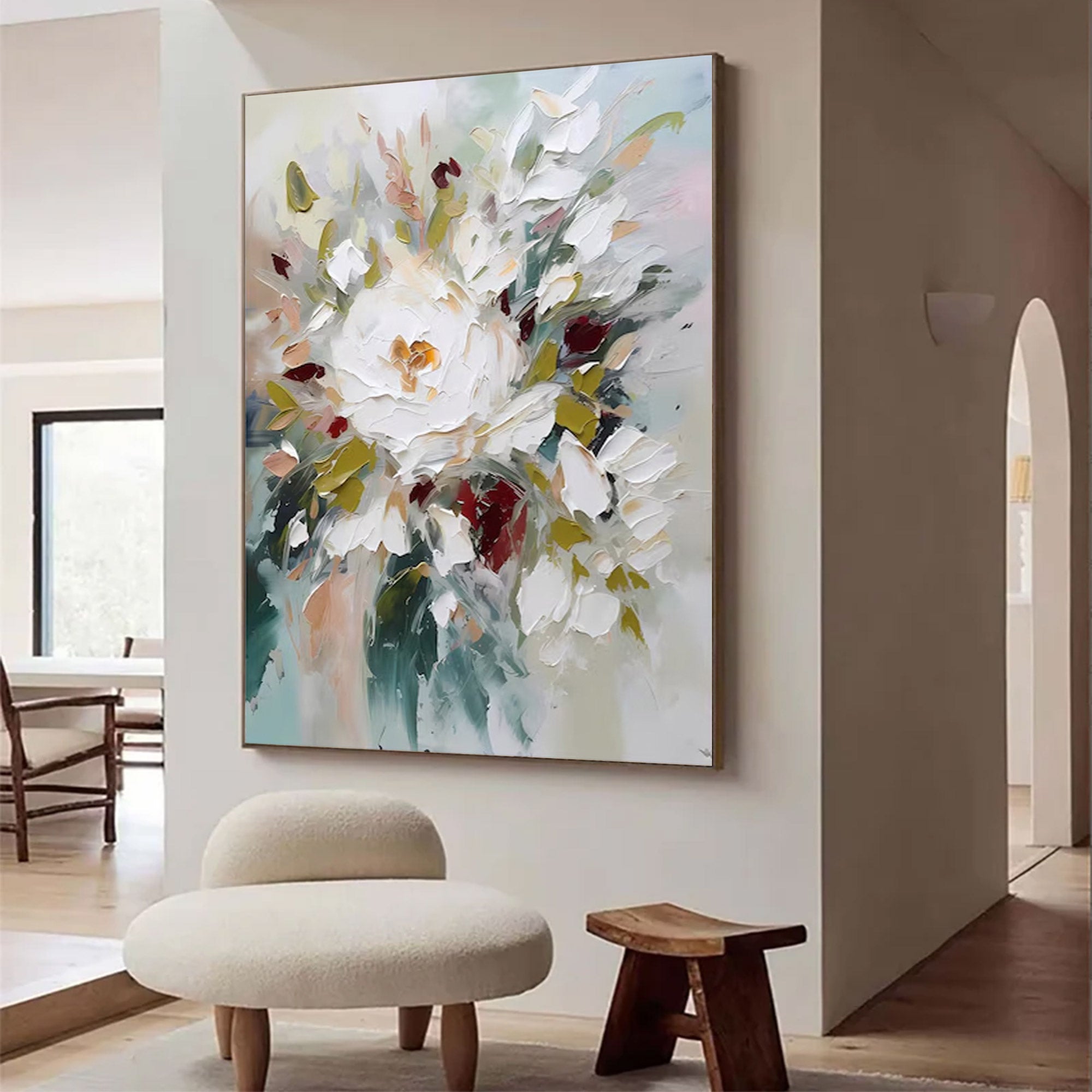 Abstract Large Floral Impasto Art | ArtvistaGallery #WG 105