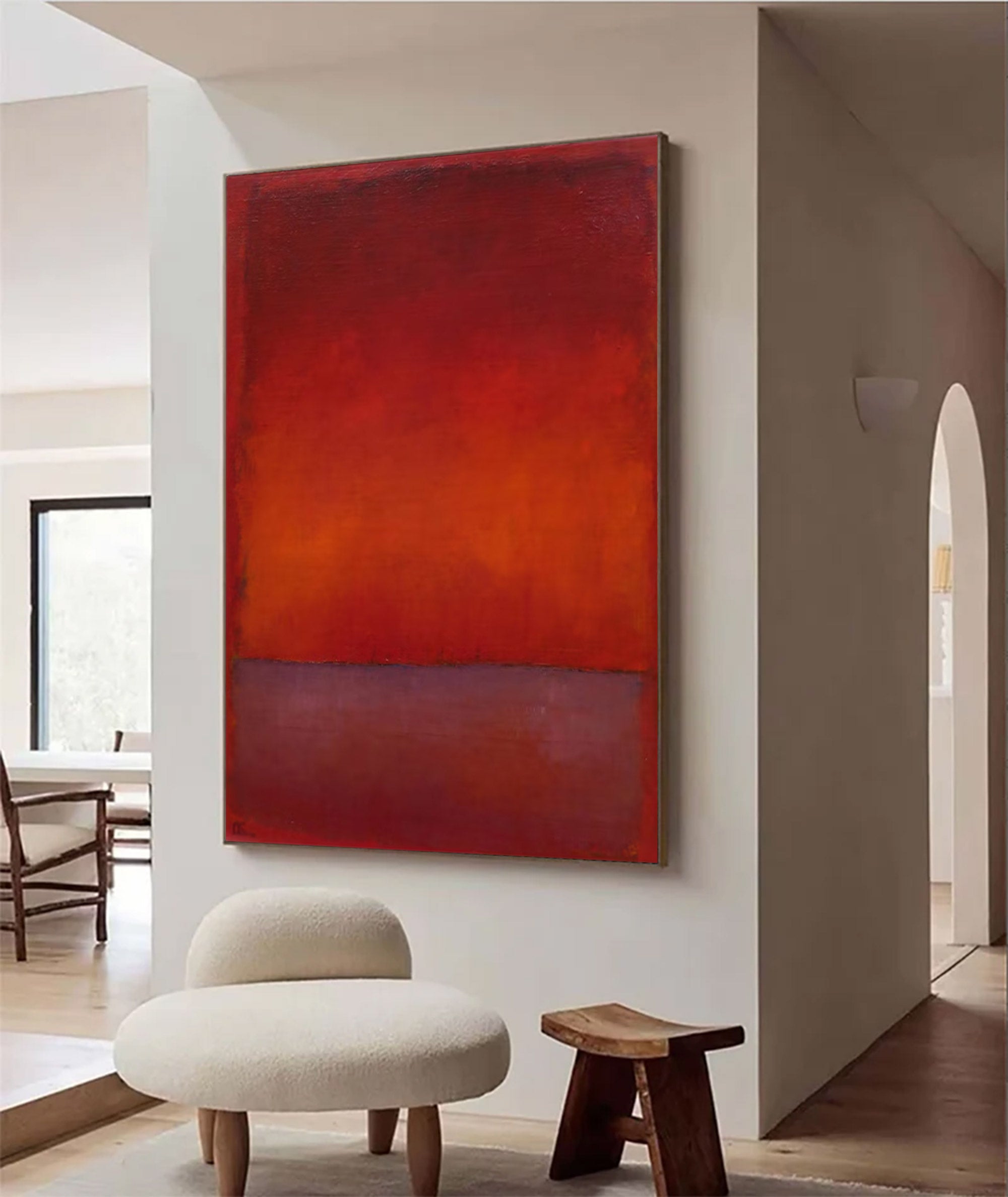 Large Abstract Red Tones Art | ArtvistaGallery  #WGA 013