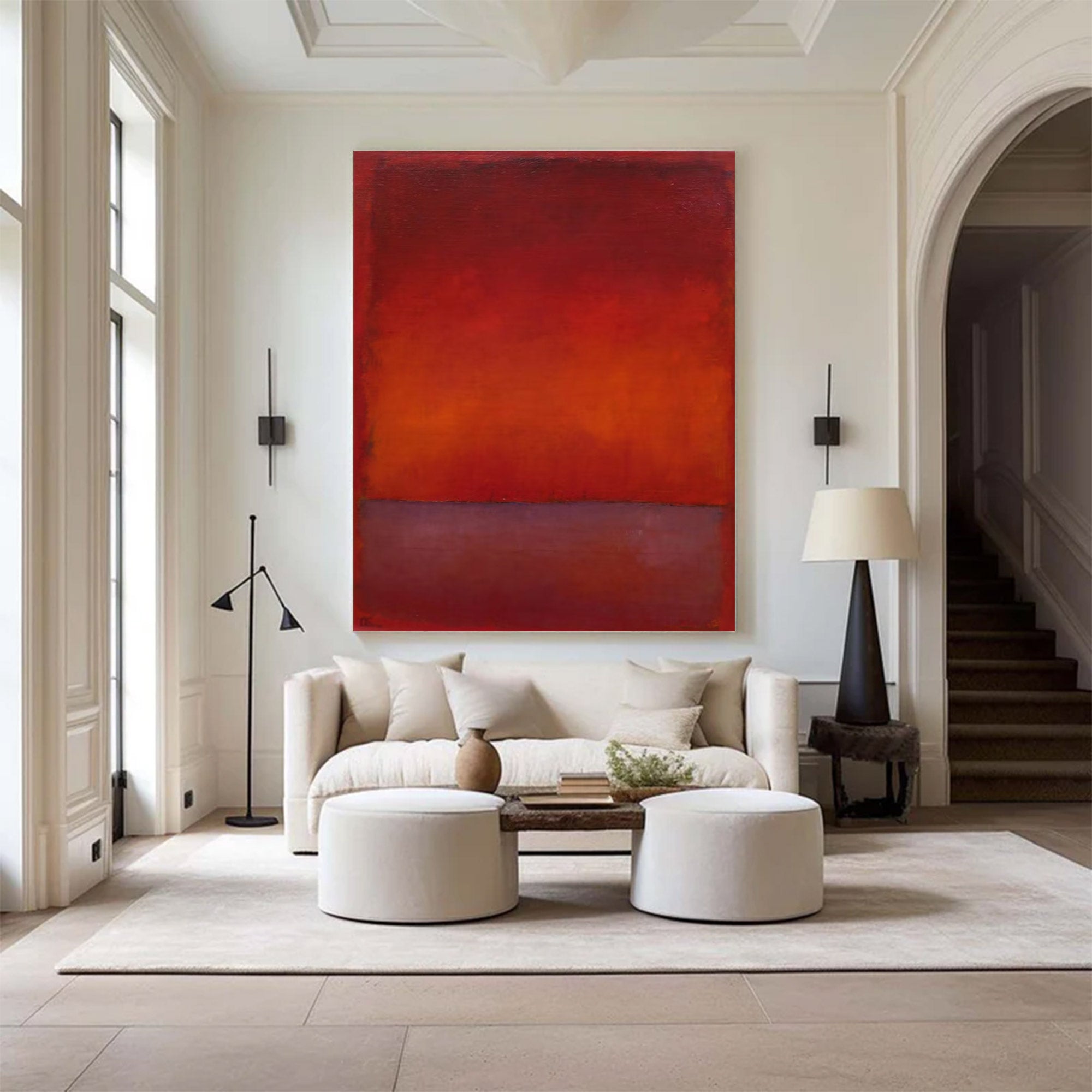 Large Abstract Red Tones Art | ArtvistaGallery  #WGA 013