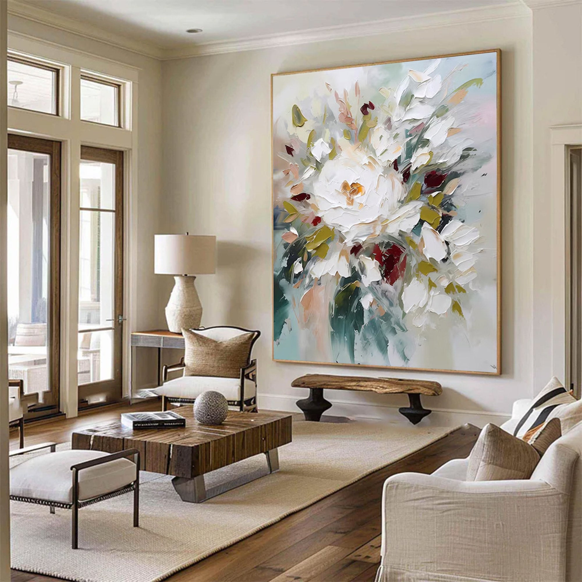 Abstract Large Floral Impasto Art | ArtvistaGallery #WG 105