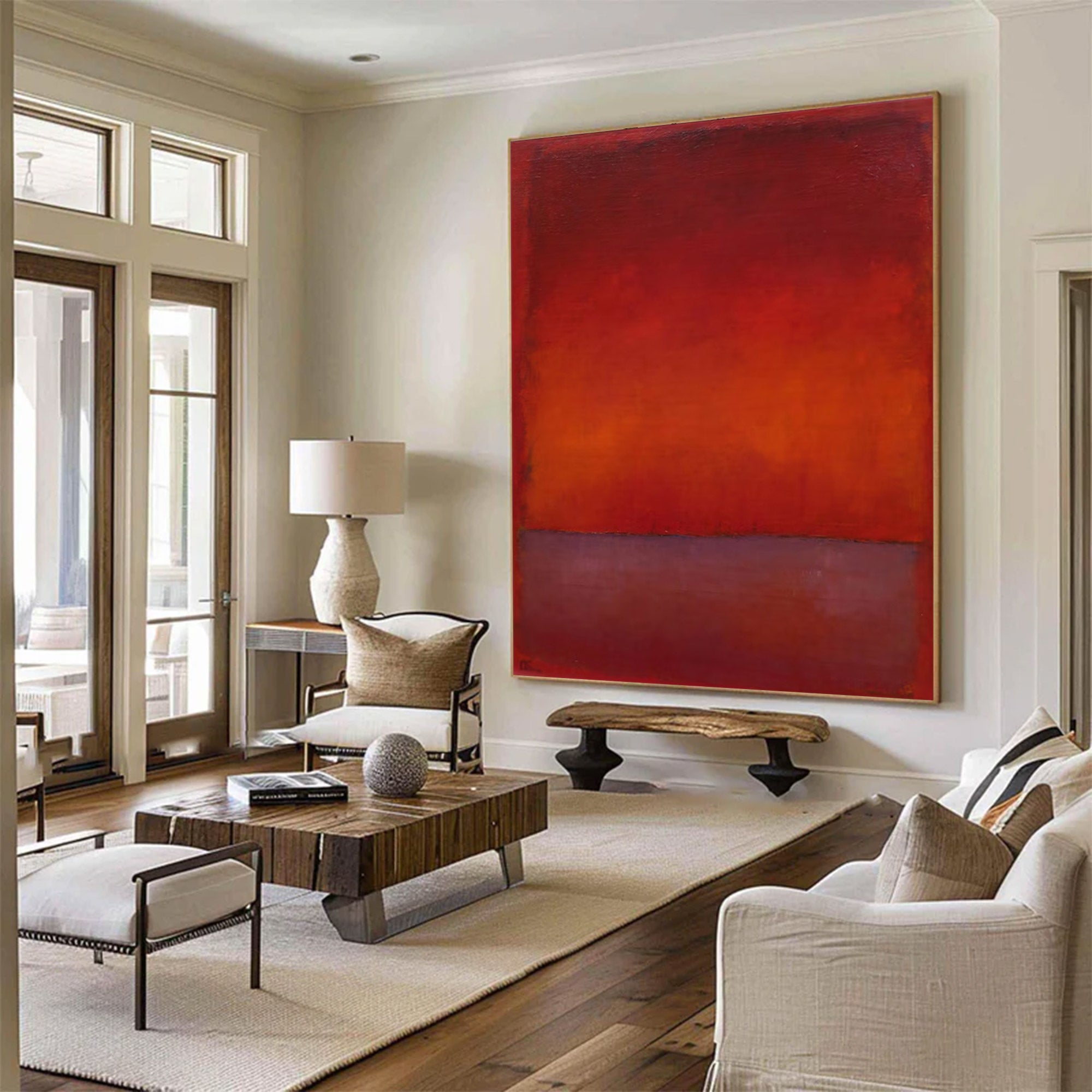 Large Abstract Red Tones Art | ArtvistaGallery  #WGA 013