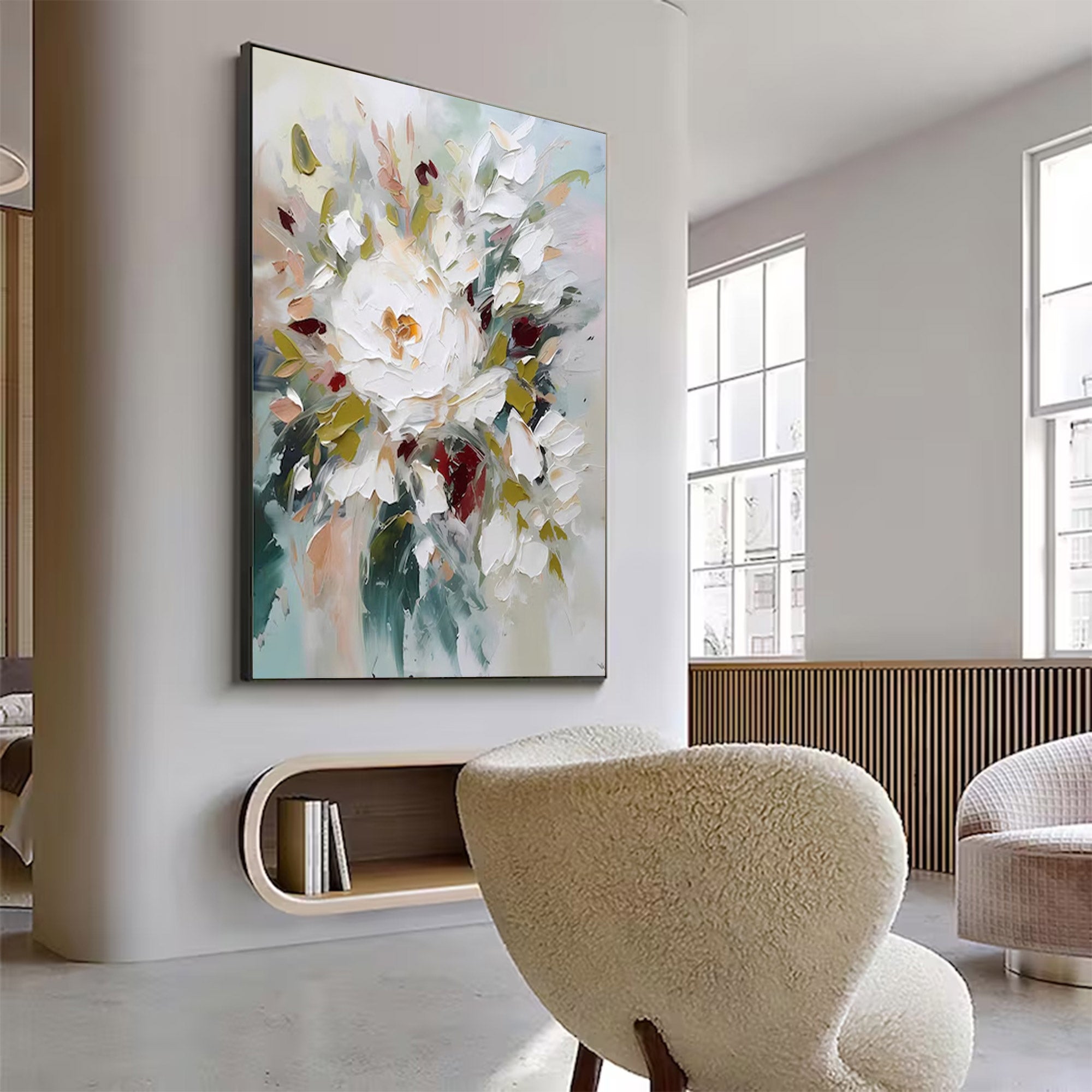 Abstract Large Floral Impasto Art | ArtvistaGallery #WG 105