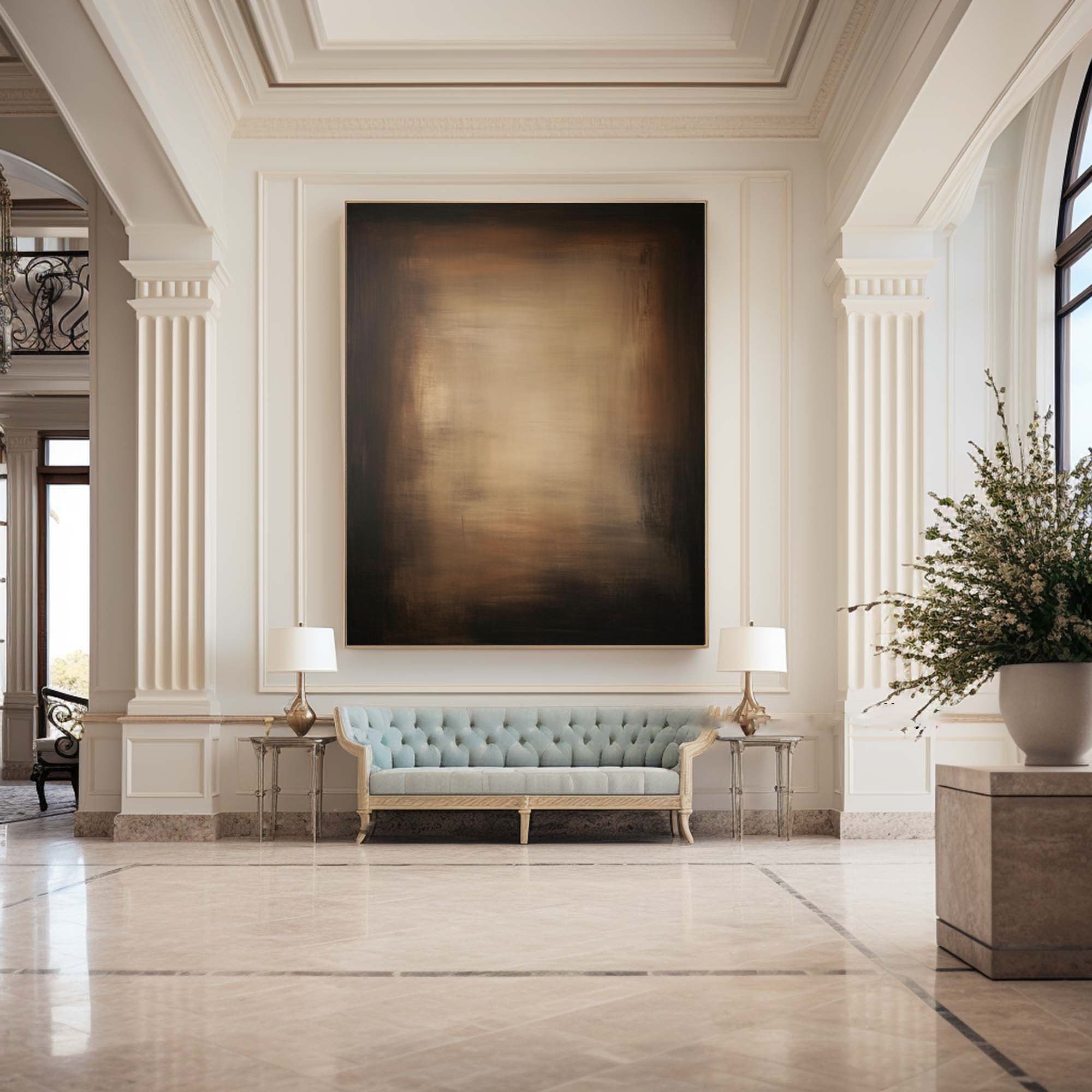 Abstract Metallic Tone Wall Art for Modern Home Decor #BBA 013