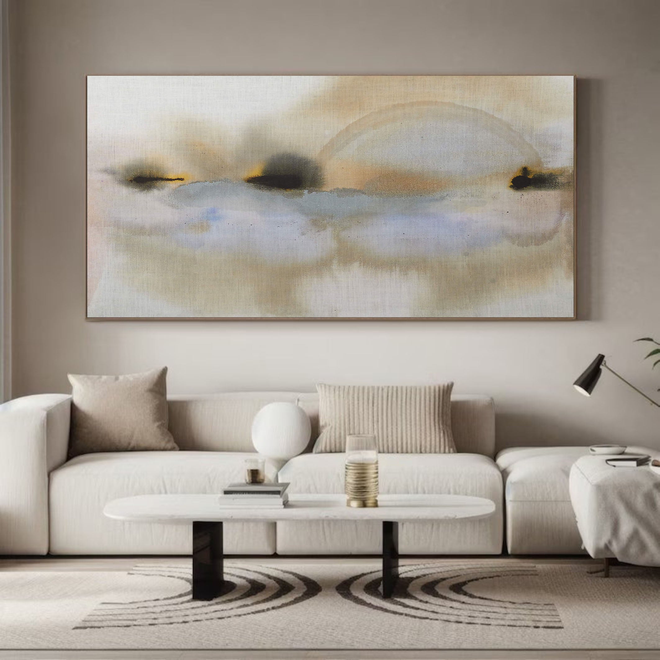 Soft Blended Landscape Abstraction, Modern Wall Art #BGA 056