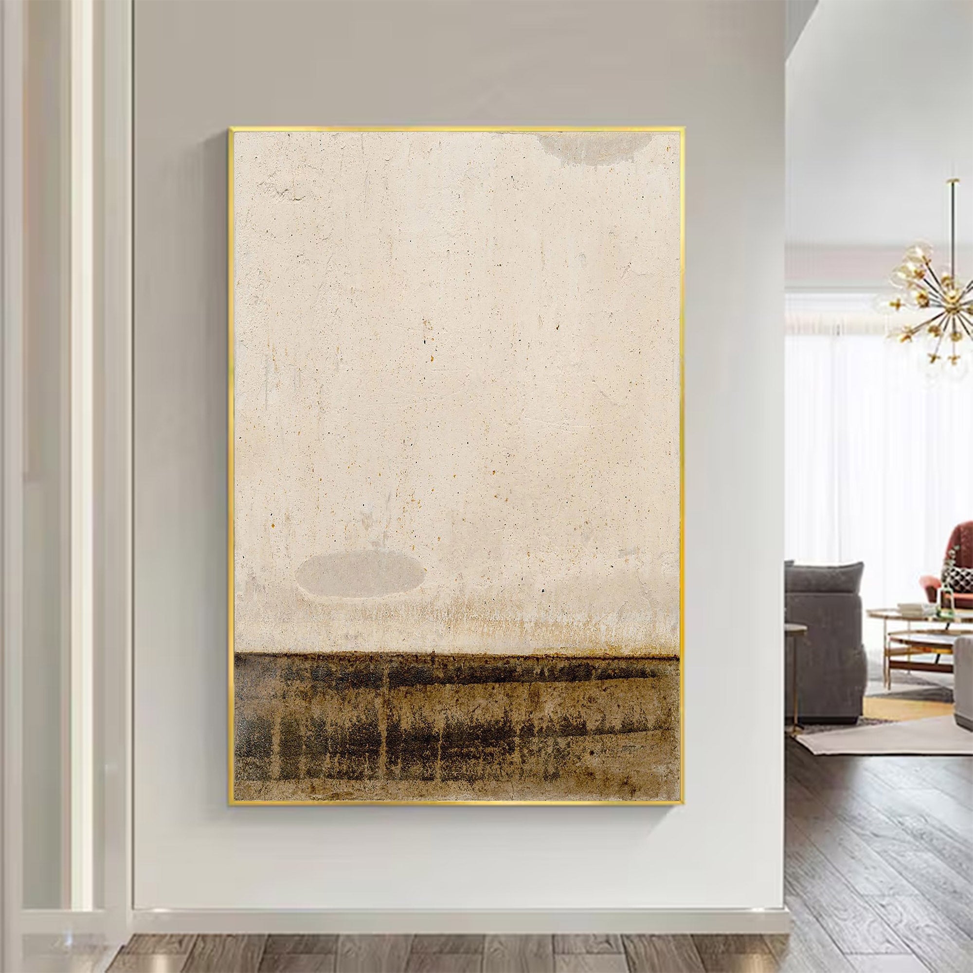 Large Minimalist Abstract Earth Tones | ArtvistaGallery #WG 107