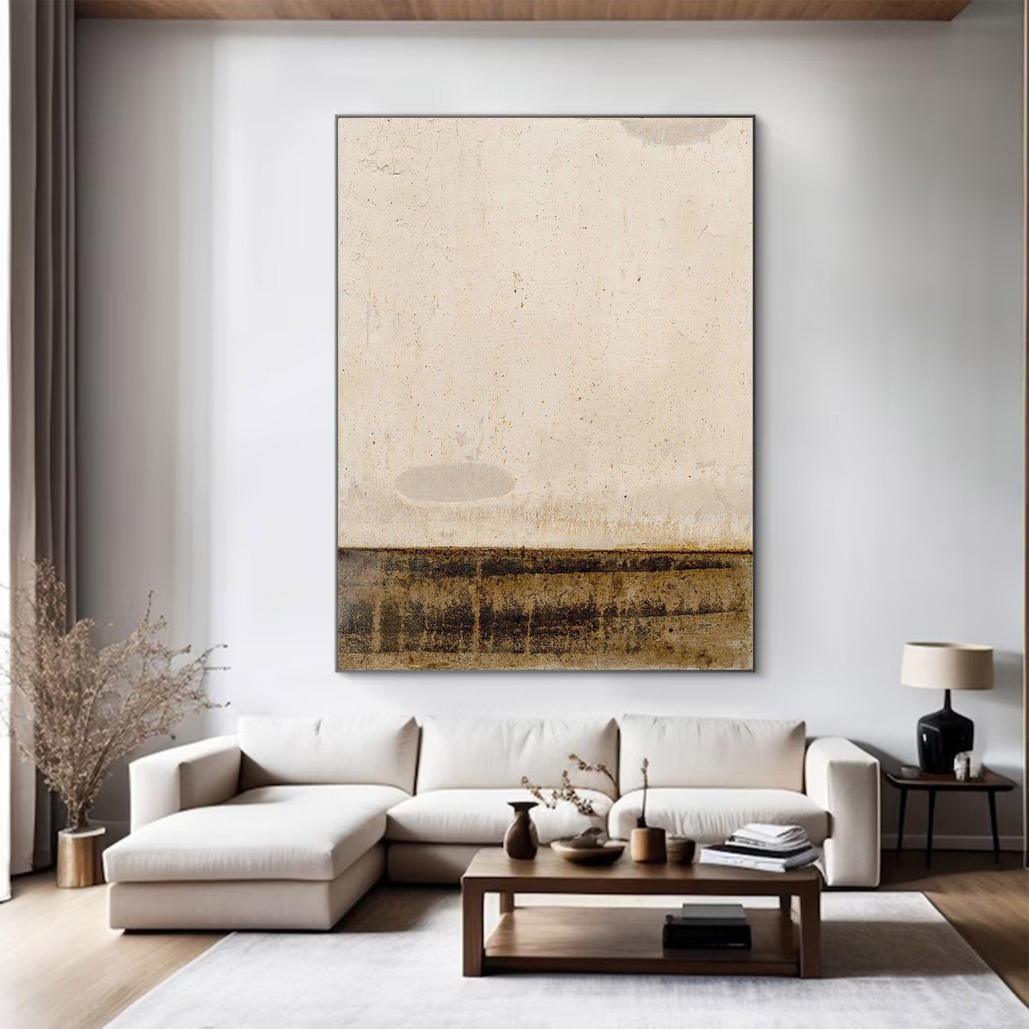 Large Minimalist Abstract Earth Tones | ArtvistaGallery #WG 107
