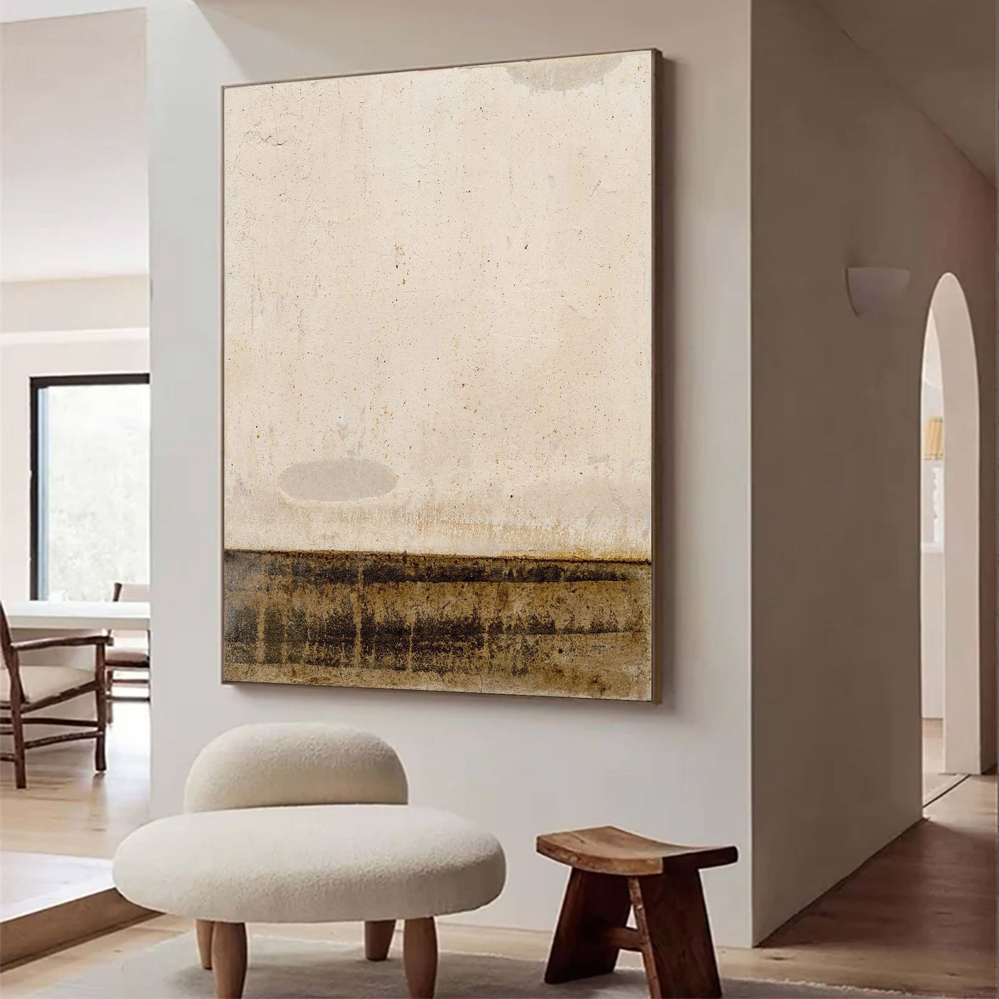 Large Minimalist Abstract Earth Tones | ArtvistaGallery #WG 107