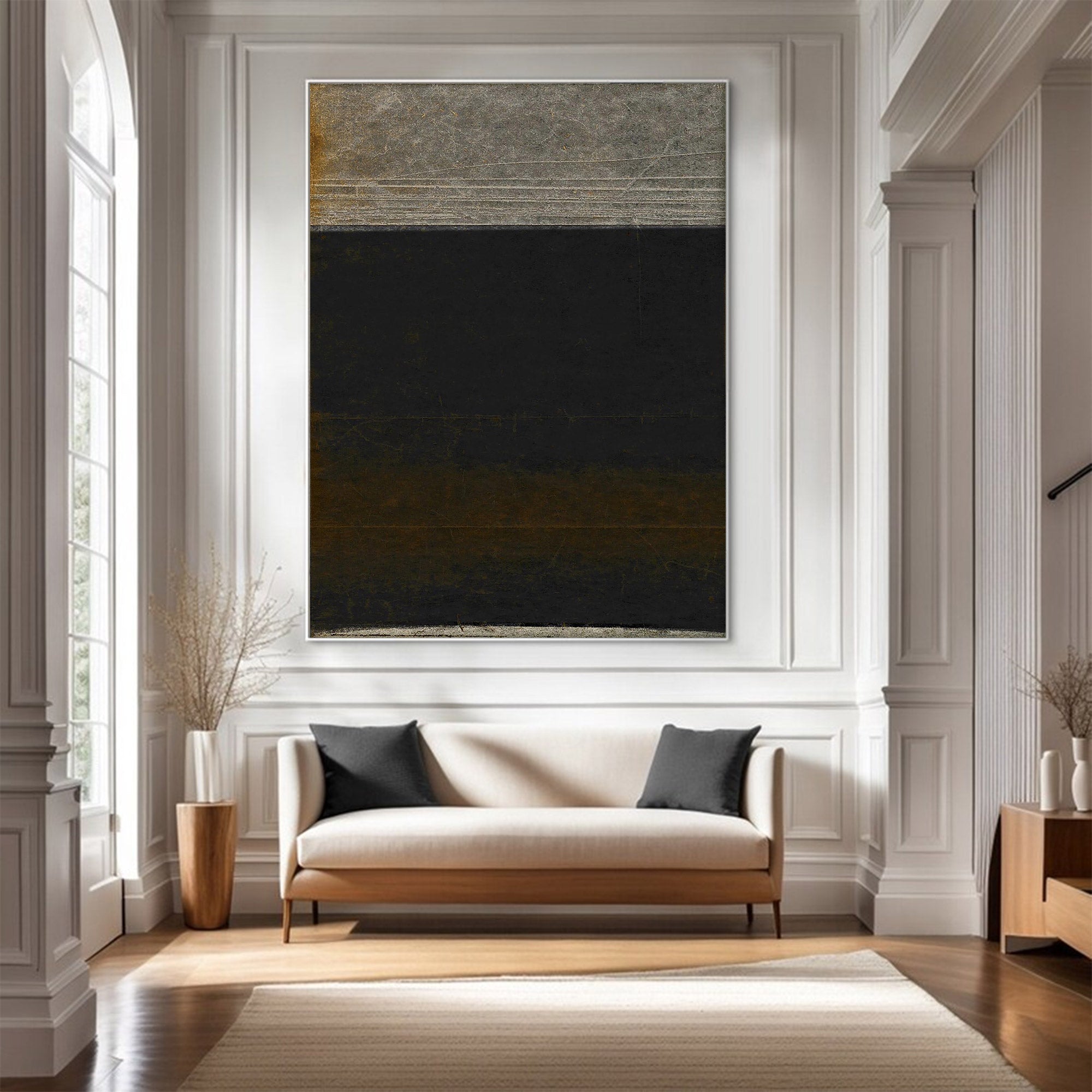 Large Abstract Distressed Wall Art | ArtvistaGallery #WG 108