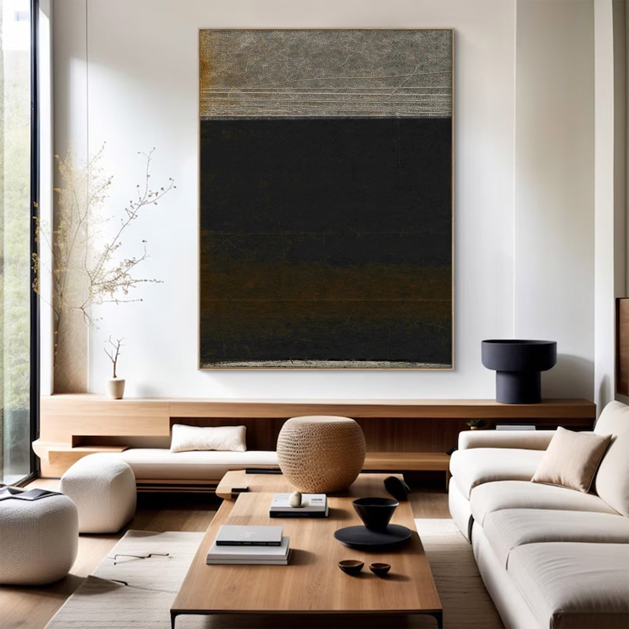 Large Abstract Distressed Wall Art | ArtvistaGallery #WG 108