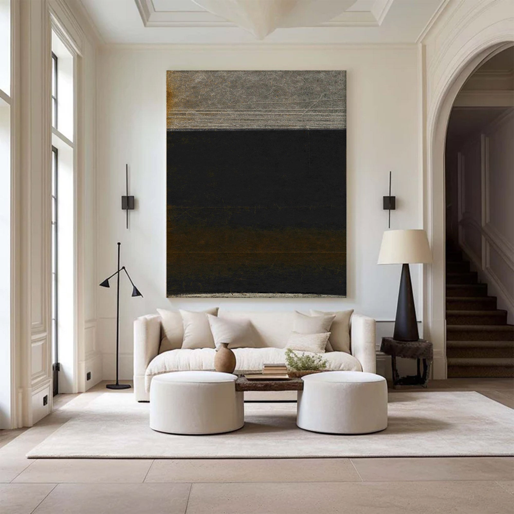 Large Abstract Distressed Wall Art | ArtvistaGallery #WG 108